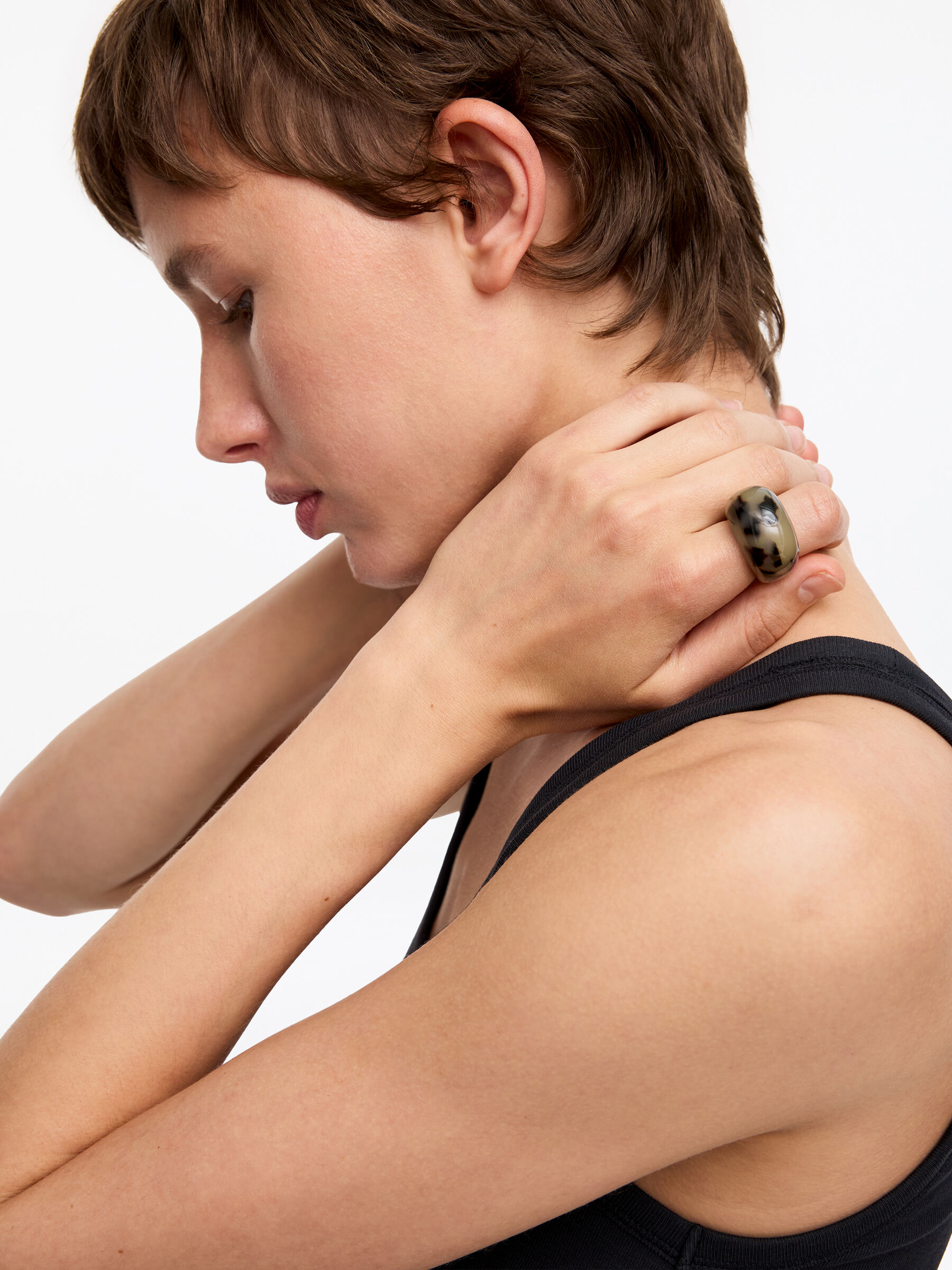 Bague épaisse - Marron - Femme - StillMedia/Lookbook - 3