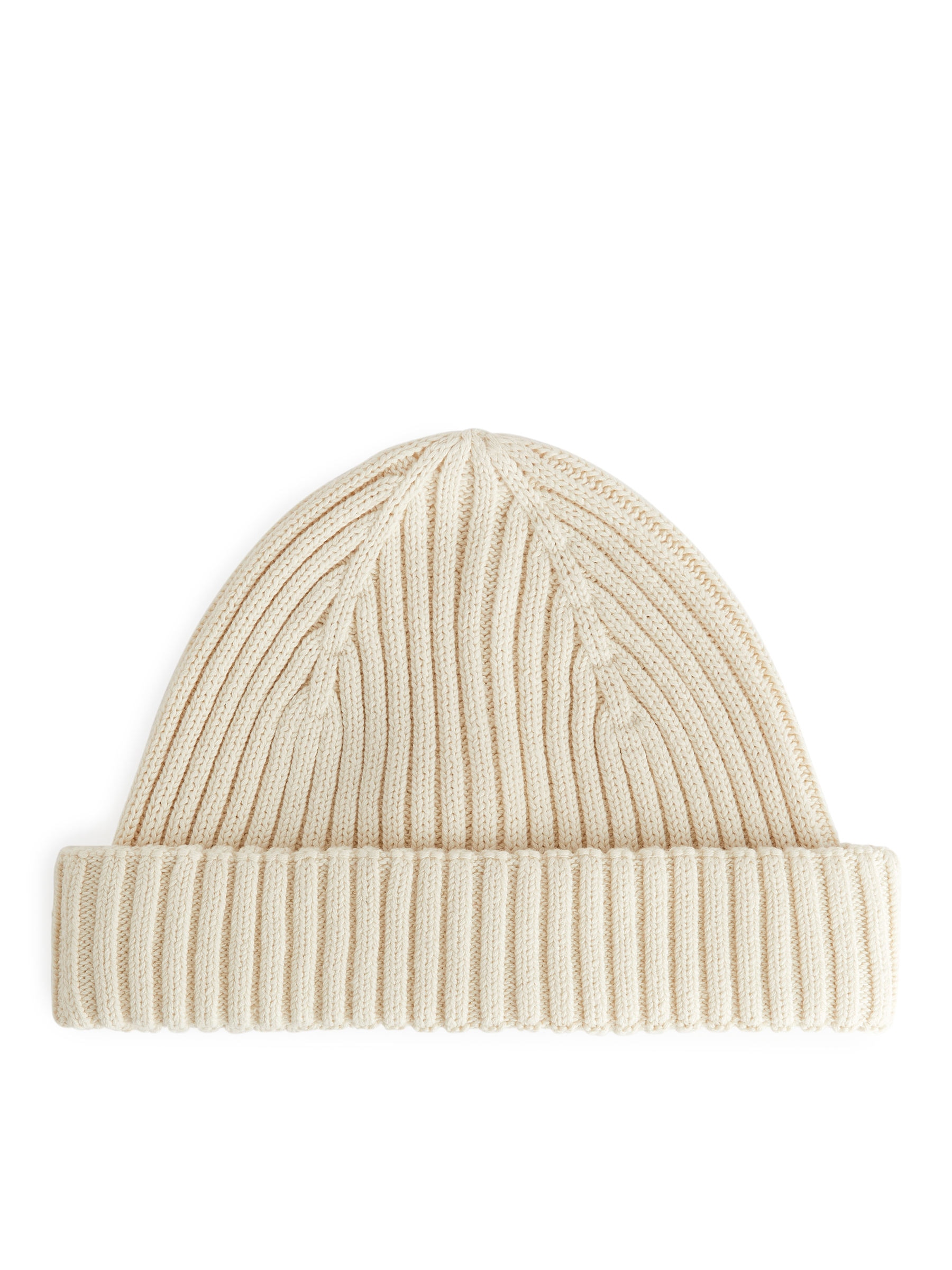 Gerippte Baumwoll-Beanie - Cremeweiß - Herren - StillMedia/DescriptiveStillLife - 1