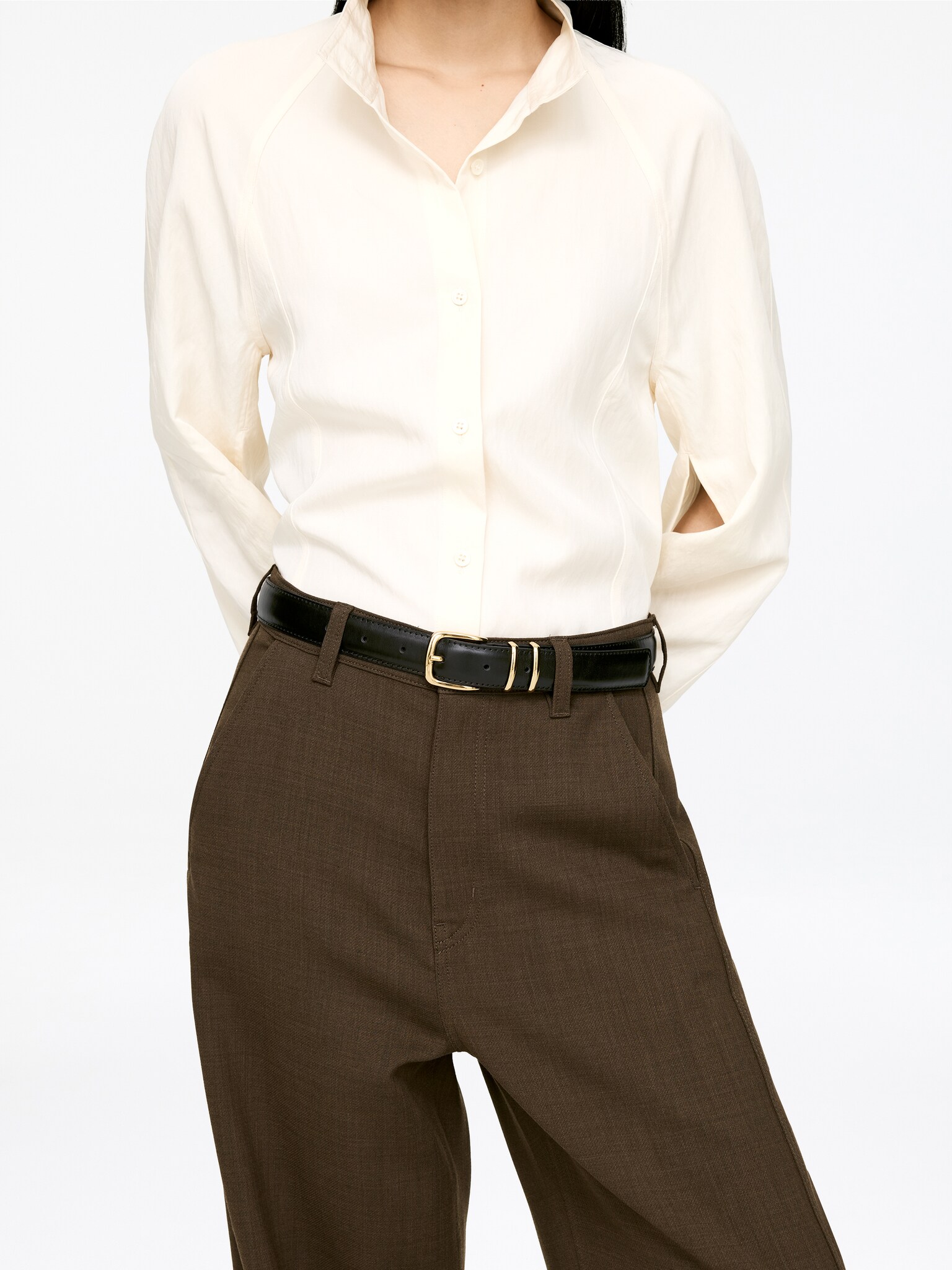 Ceinture en cuir - Noir/Noir - 4