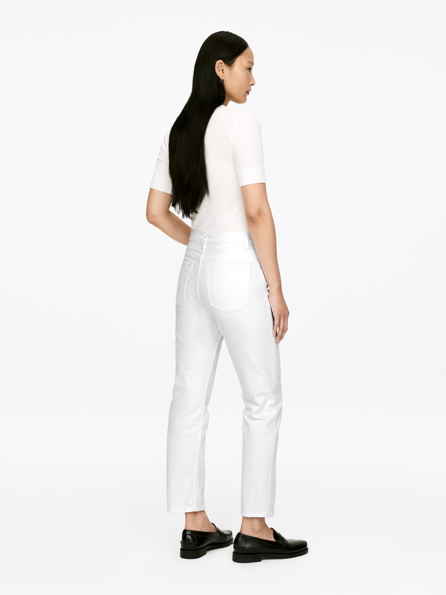 Calças de ganga de corte slim CROPPED JADE - Branco/Azul escuro/Azul escuro/Azul médio/Preto desbotado/Vermelho escuro/Azul/Dark Blue - 4