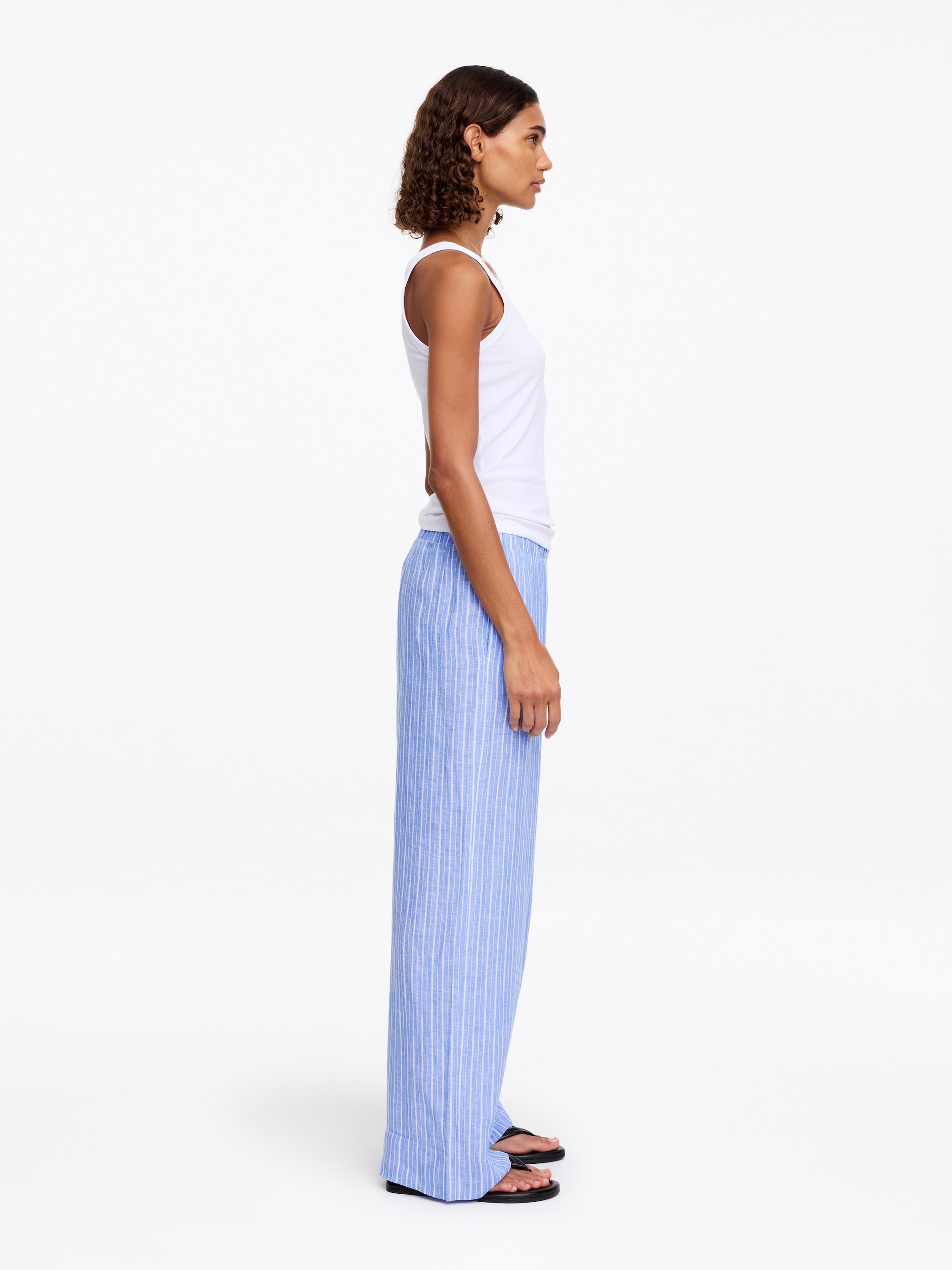 Leinenhose - Blau/Weiß - Relaxed Fit - Damen - StillMedia/Lookbook - 11