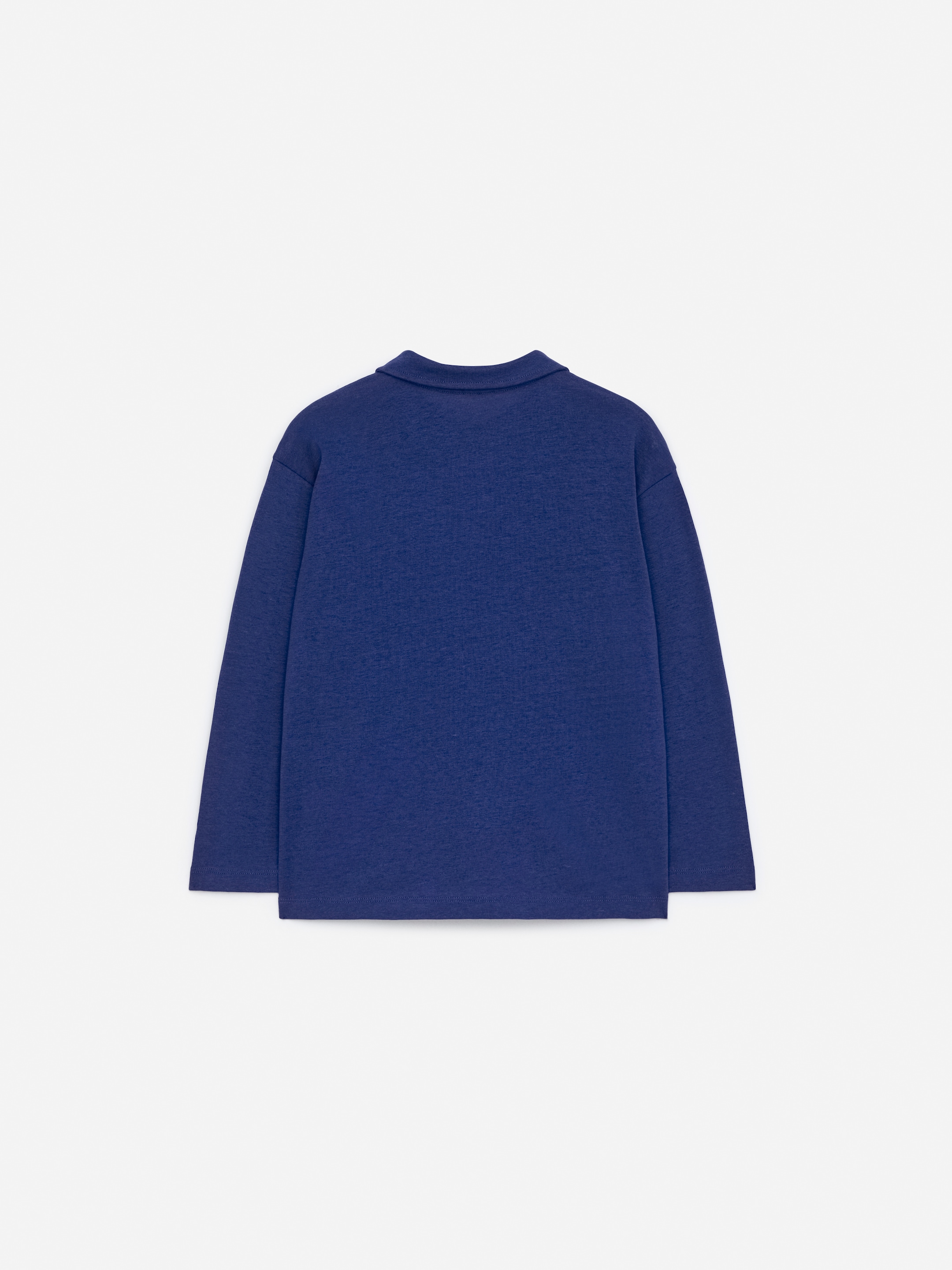 Long-Sleeve Polo Shirt - Bright Blue - Relaxed fit - Children - StillMedia/DescriptiveStillLife - 1