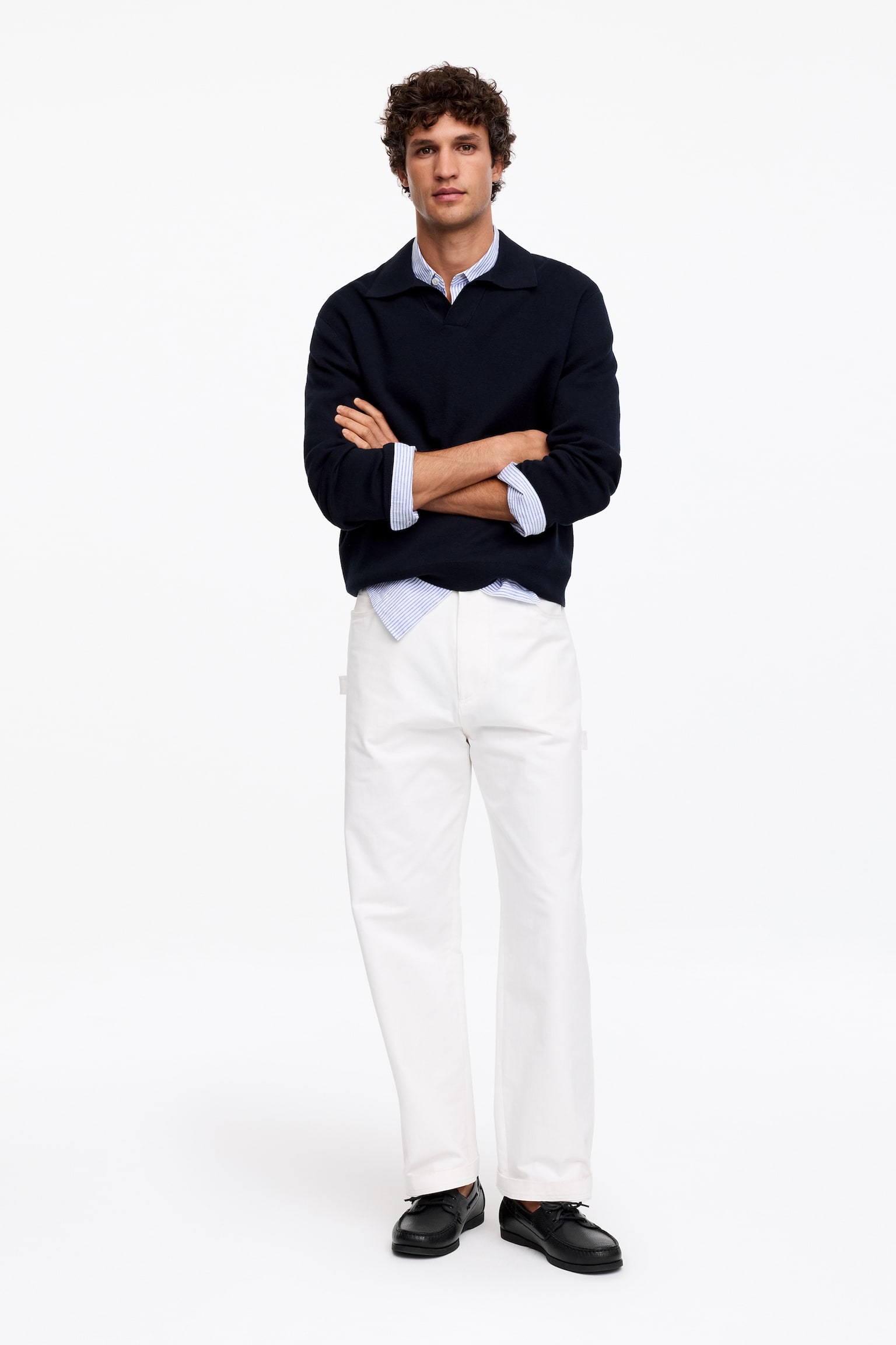 Bootsschuh aus Leder - Schwarz - 1