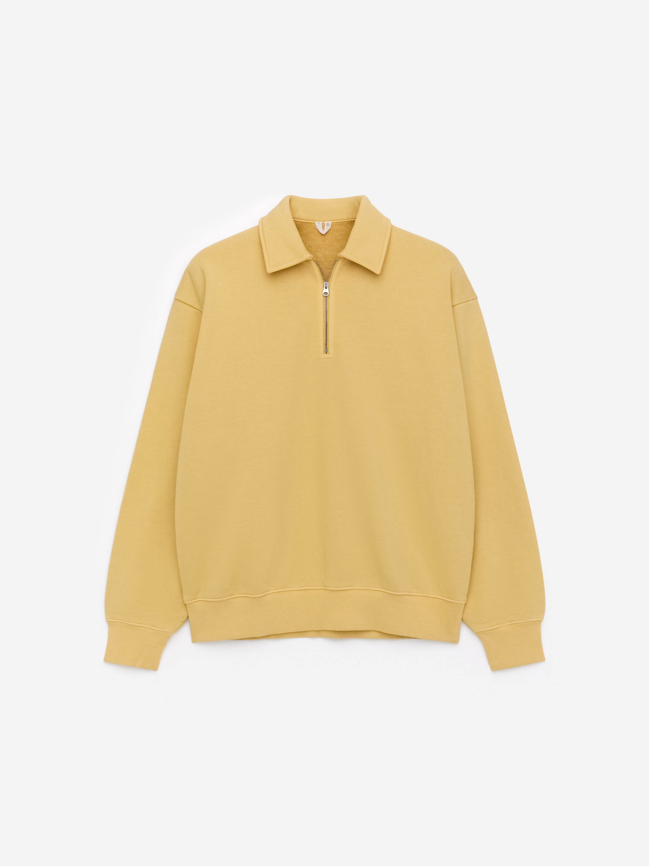 Half Zip Polo Shirt-#D8C988-17495