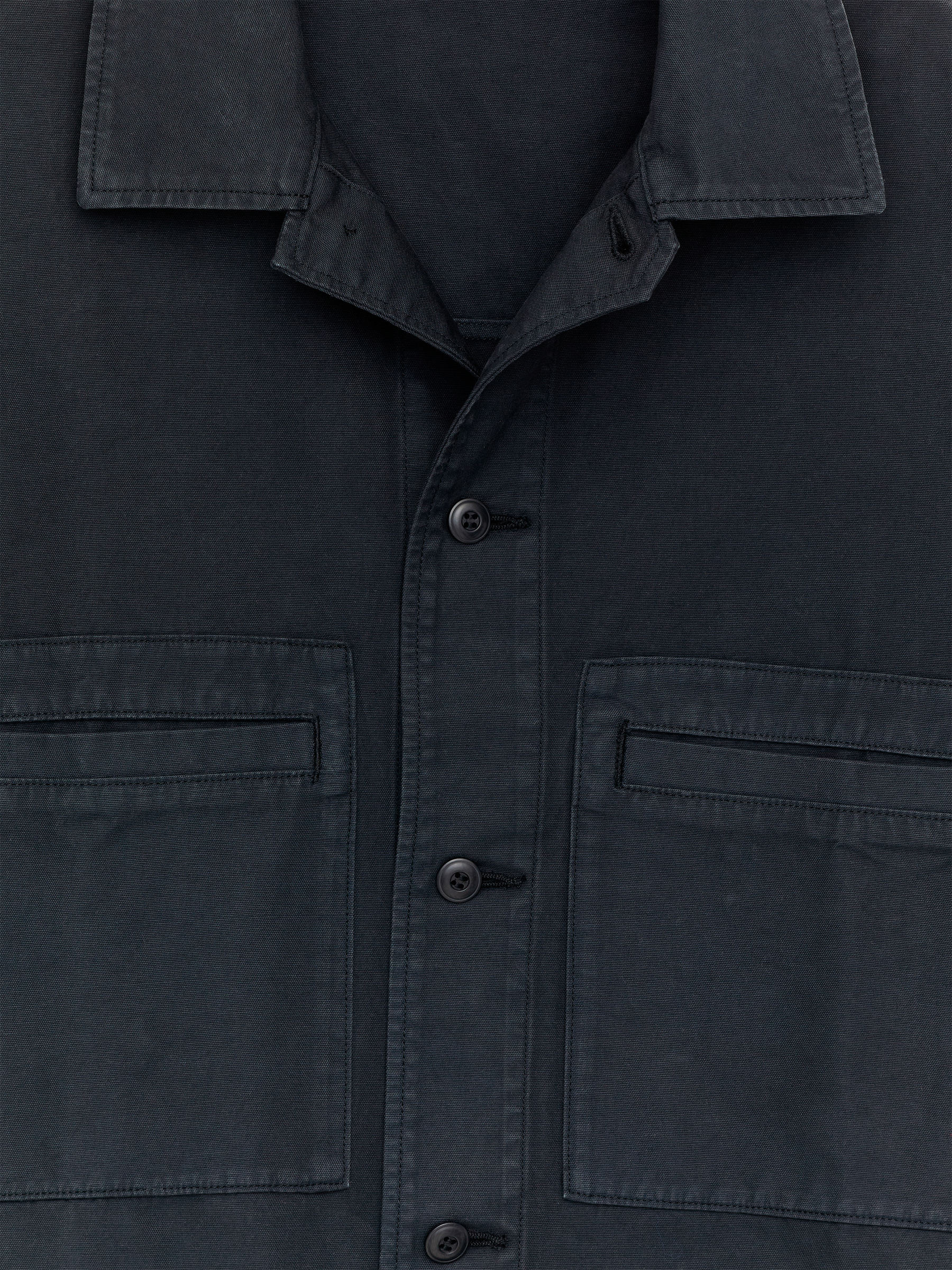Workwear Cotton Jacket - Dark Blue - Relaxed fit - Men - StillMedia/DescriptiveDetail - 2