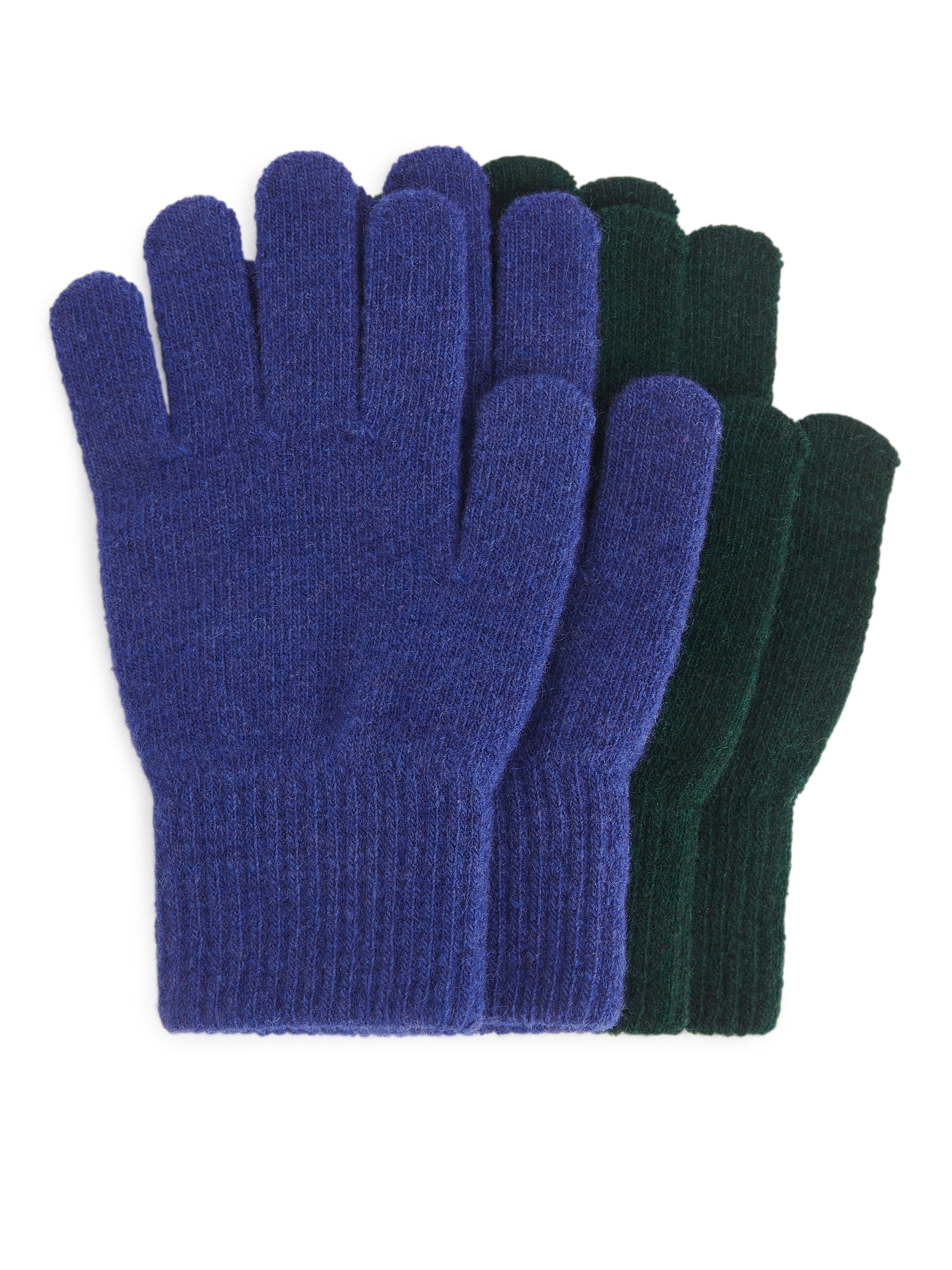 Wool Gloves Pack of 2 - Blue/Dark Green - Children - StillMedia/DescriptiveStillLife - 1