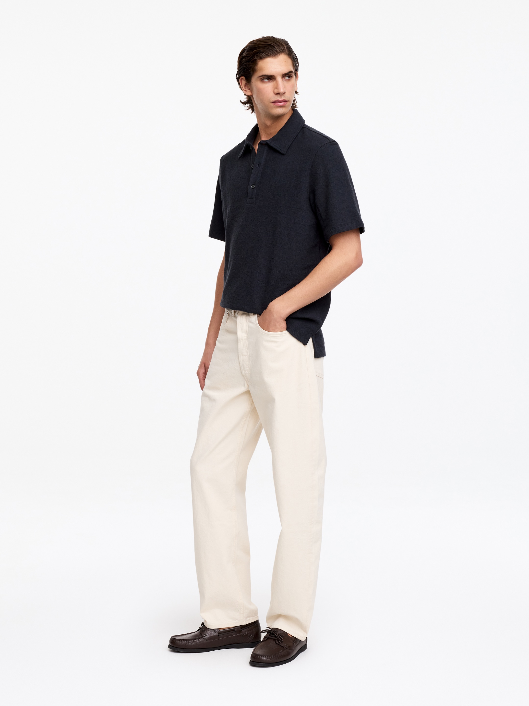 Short-Sleeve Polo Shirt - Dark Blue - Regular fit - Men - StillMedia/Lookbook - 12