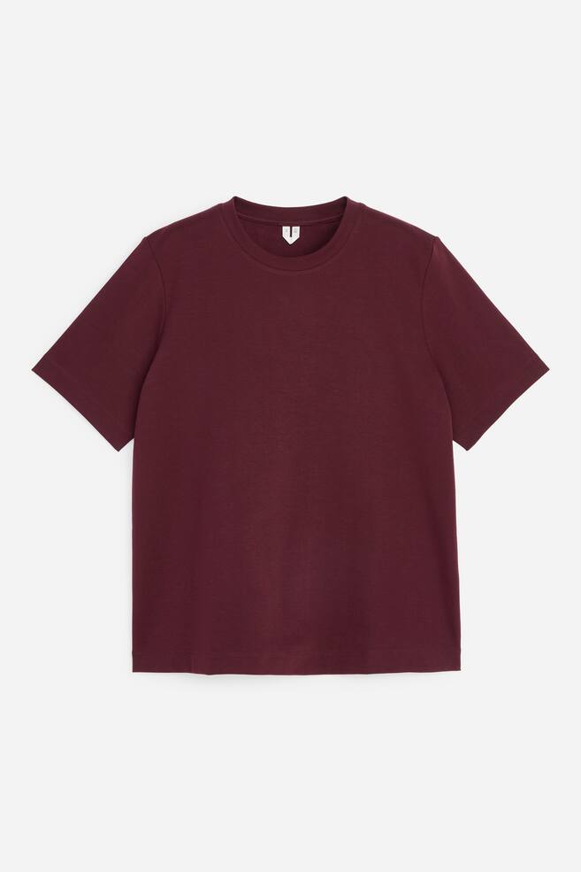 Signature Constructed T-Shirt - Burgundy/White/Dark Blue/Light Blue/Grey Melange/Black/Lilac/Light Beige - 1