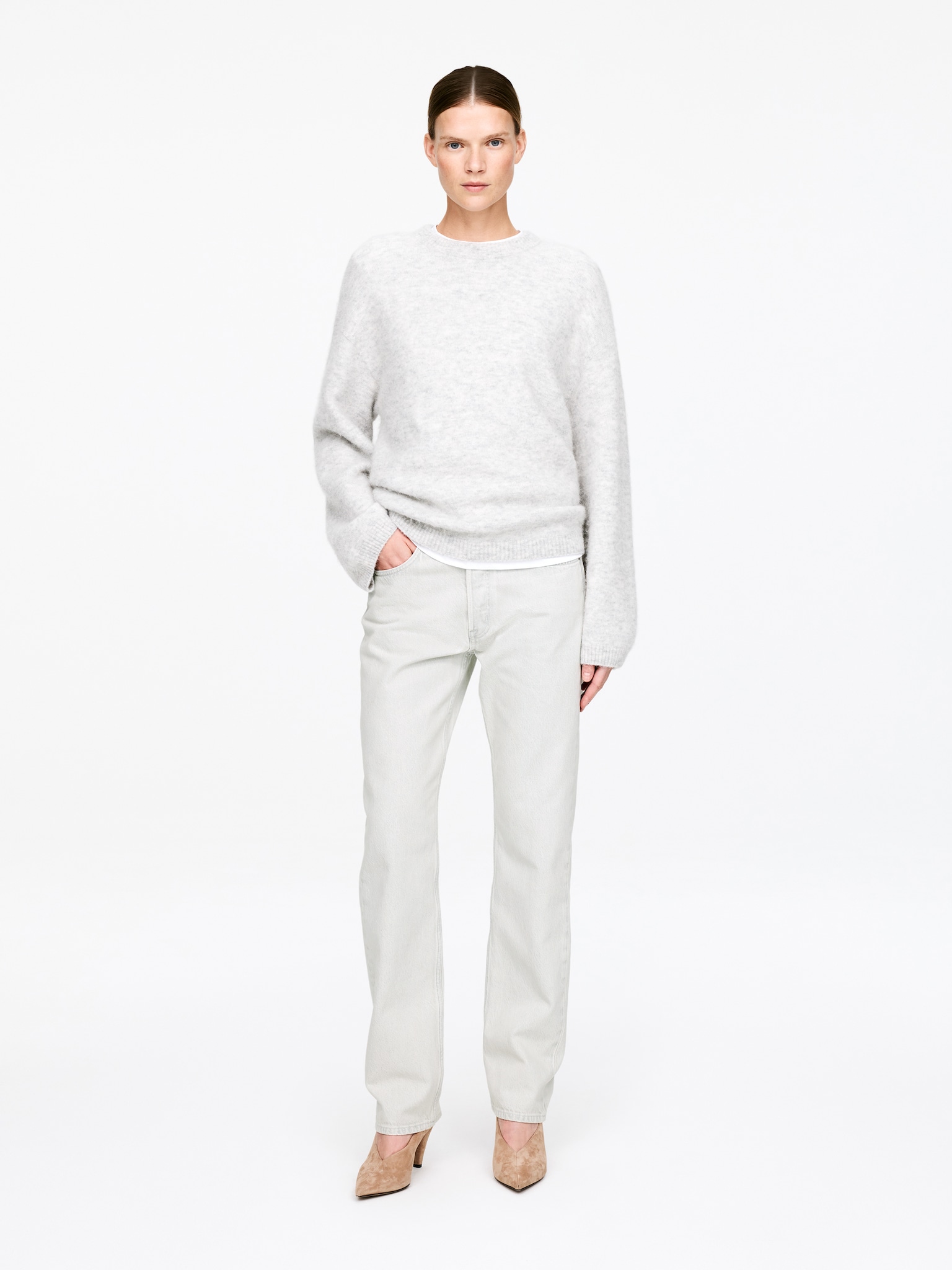 SNOW Straight Jeans - Cremeweiß/Weiß/Schwarz/Taubenblau - 1