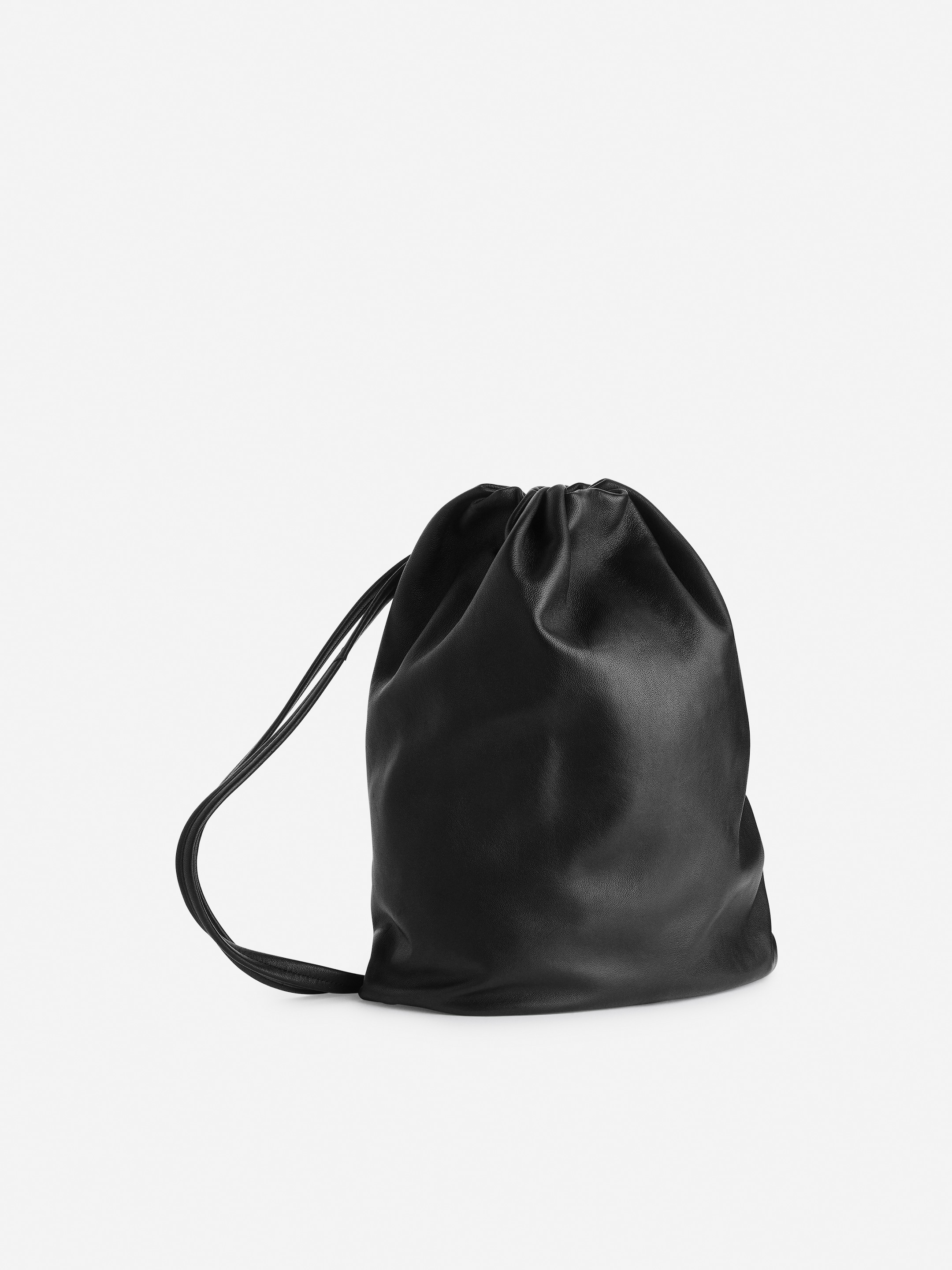 Größeres Bild anzeigen: Lederrucksack mit Kordelzug - Schwarz - Ladies | H&M AT 1