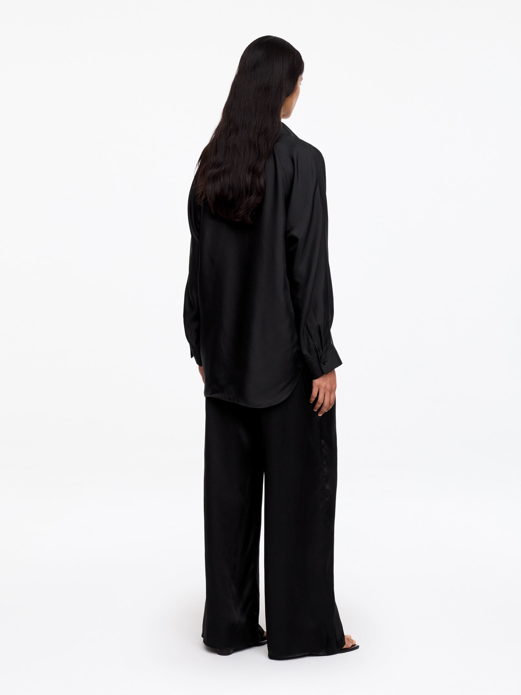 Hemd aus Seidentwill - Schwarz - Regular Fit - Women - StillMedia/Lookbook - 4
