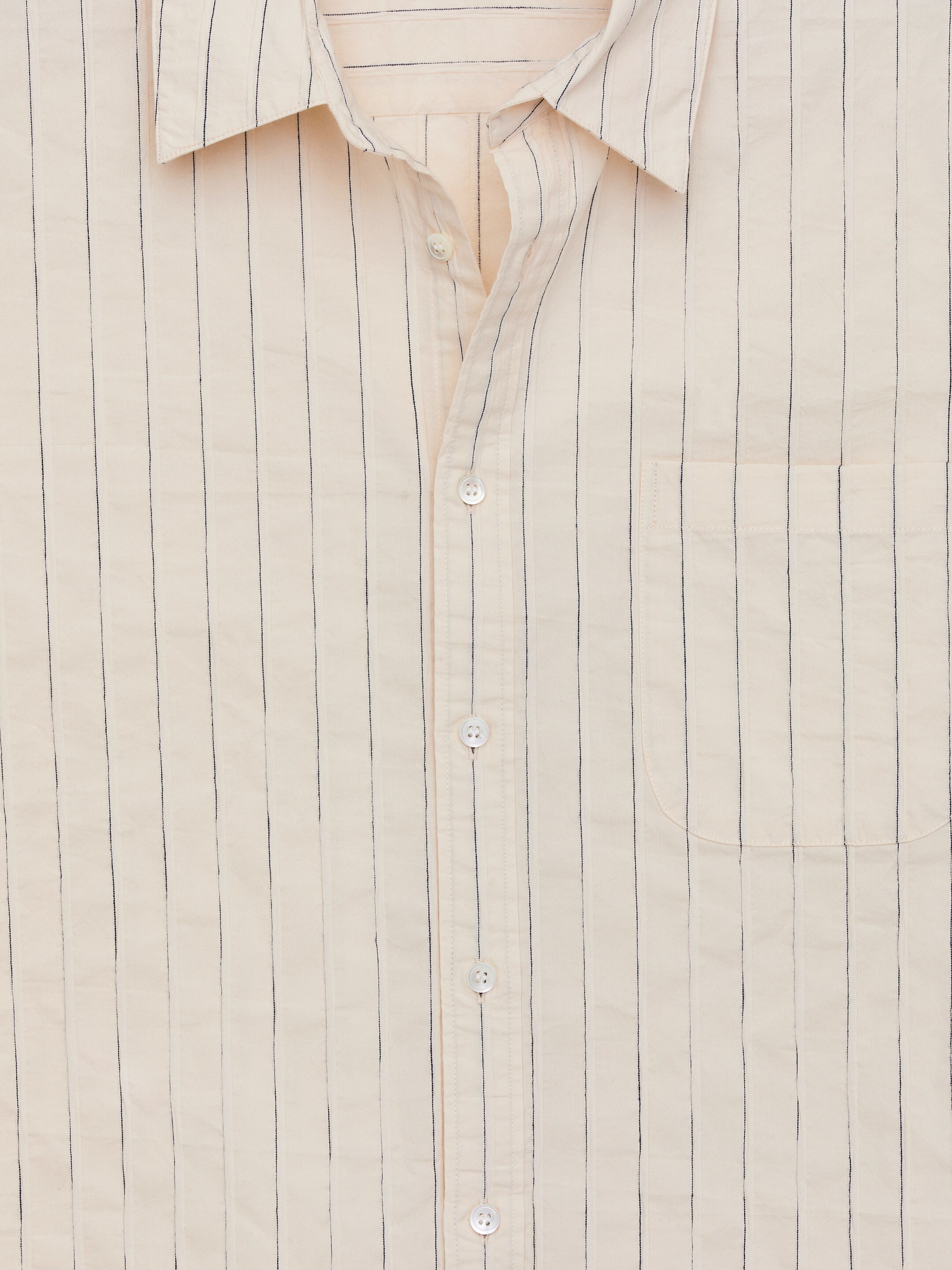 Grösseres Bild ansehen: Oversize-Hemd aus Baumwolle - Cremeweiß/gestreift - HERREN | H&M CH 2