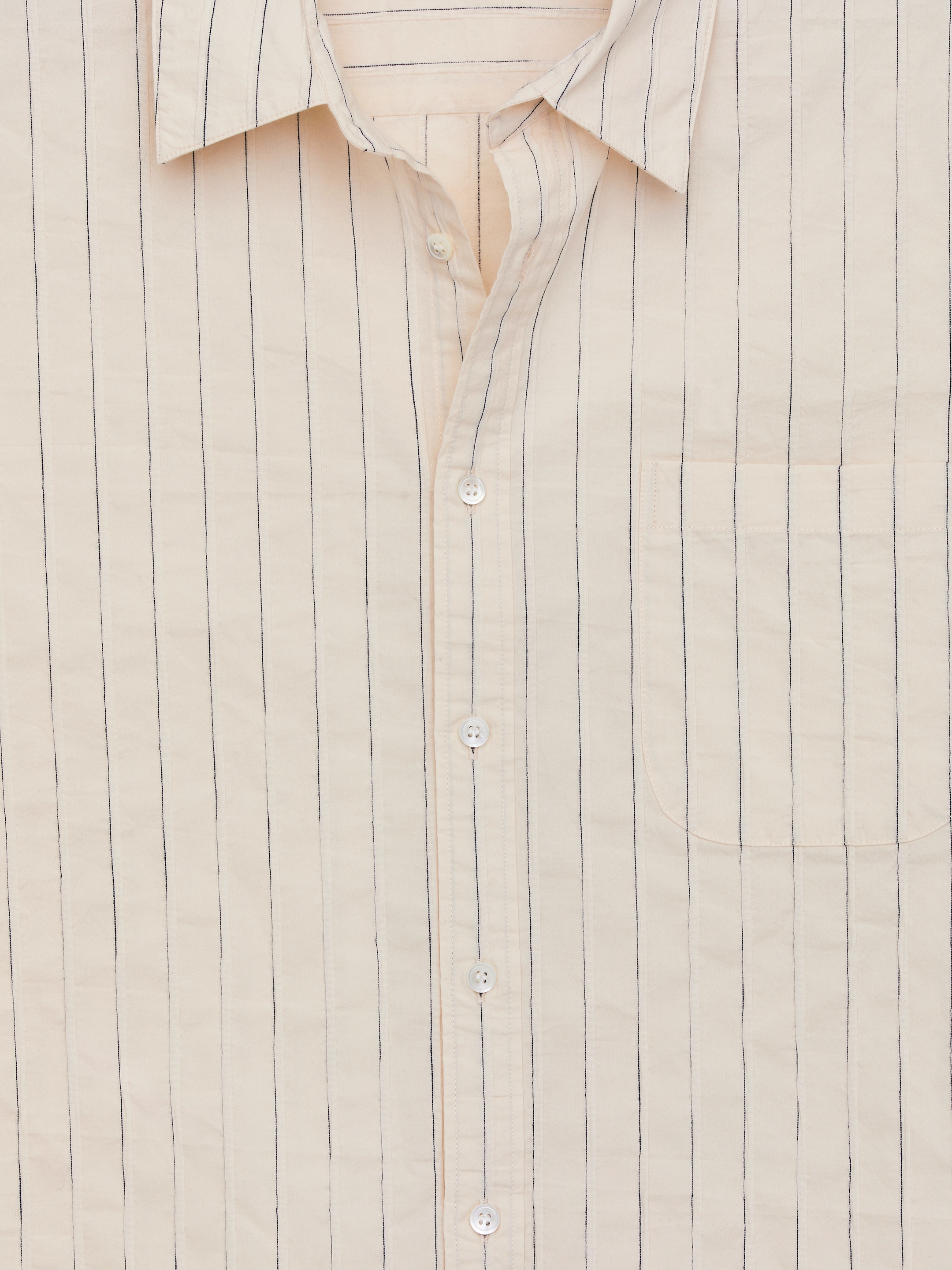 Vis større bilde: Oversized bomullsskjorte - Off white/stripete - HERRE | H&M NO 6
