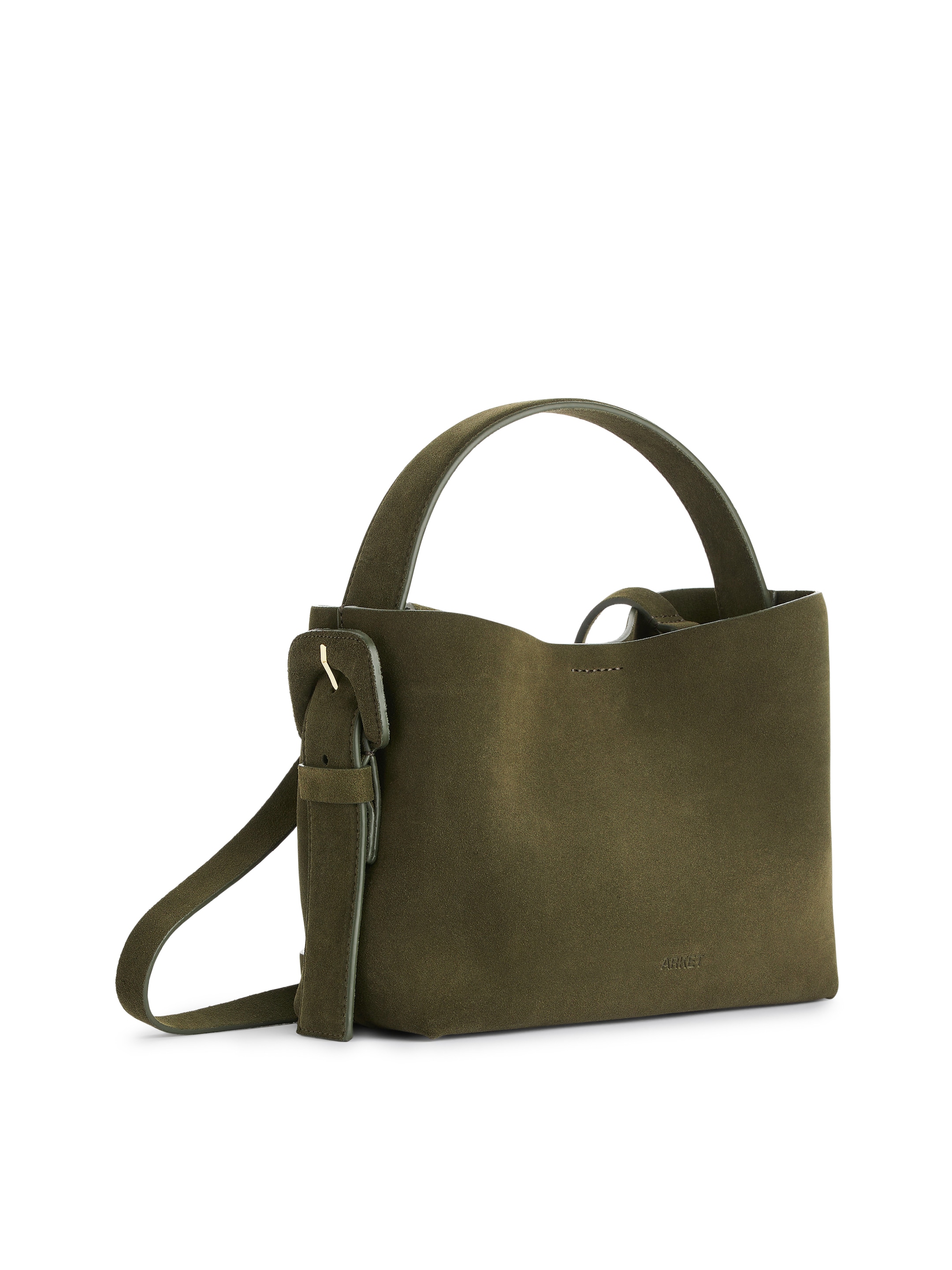 Suede Crossbody Bag - Khaki Green - Women - StillMedia/DescriptiveStillLife - 1