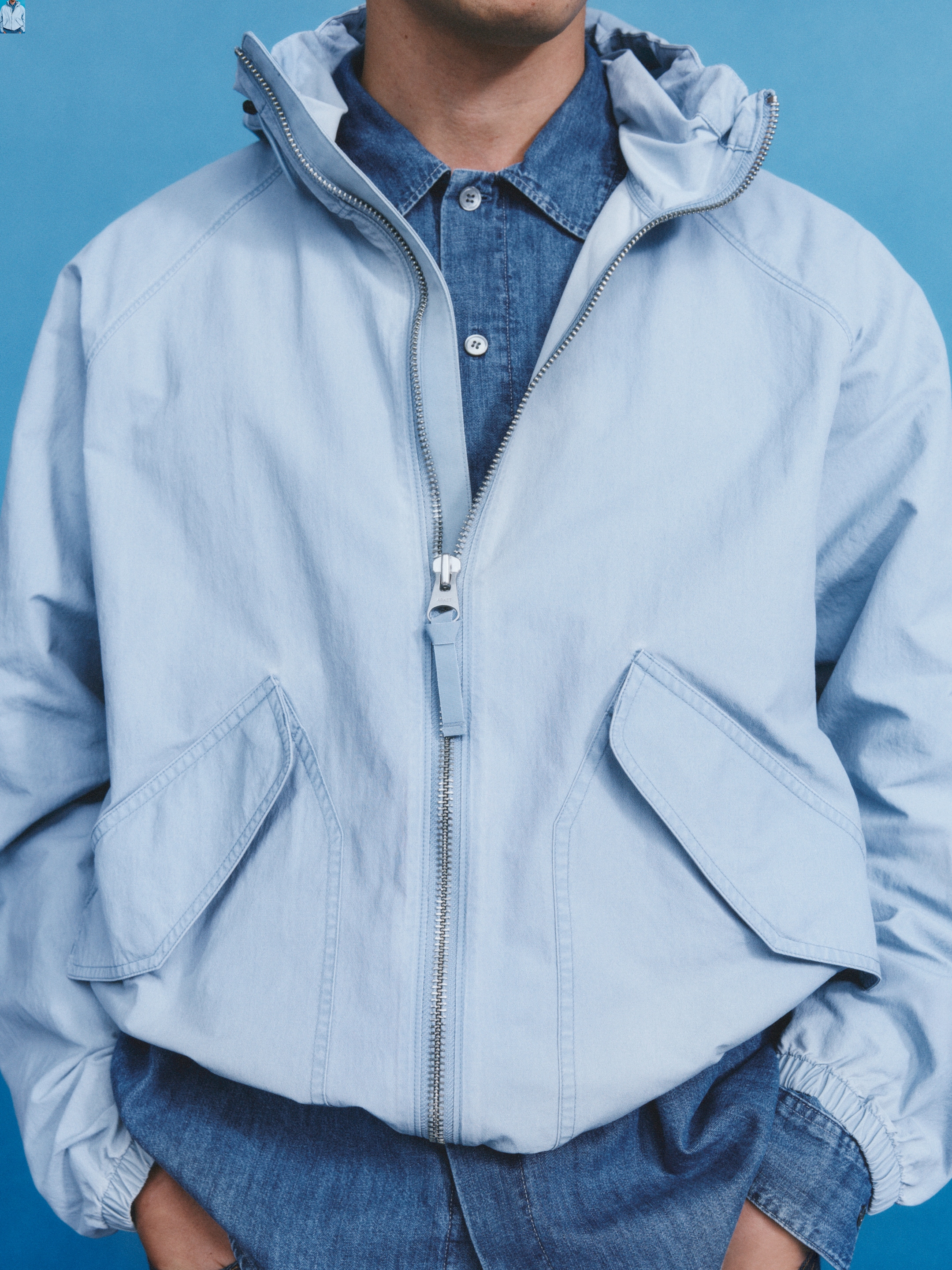 Regular Denim Shirt - Washed Blue - Regular fit - Men - StillMedia/Environmental - 1