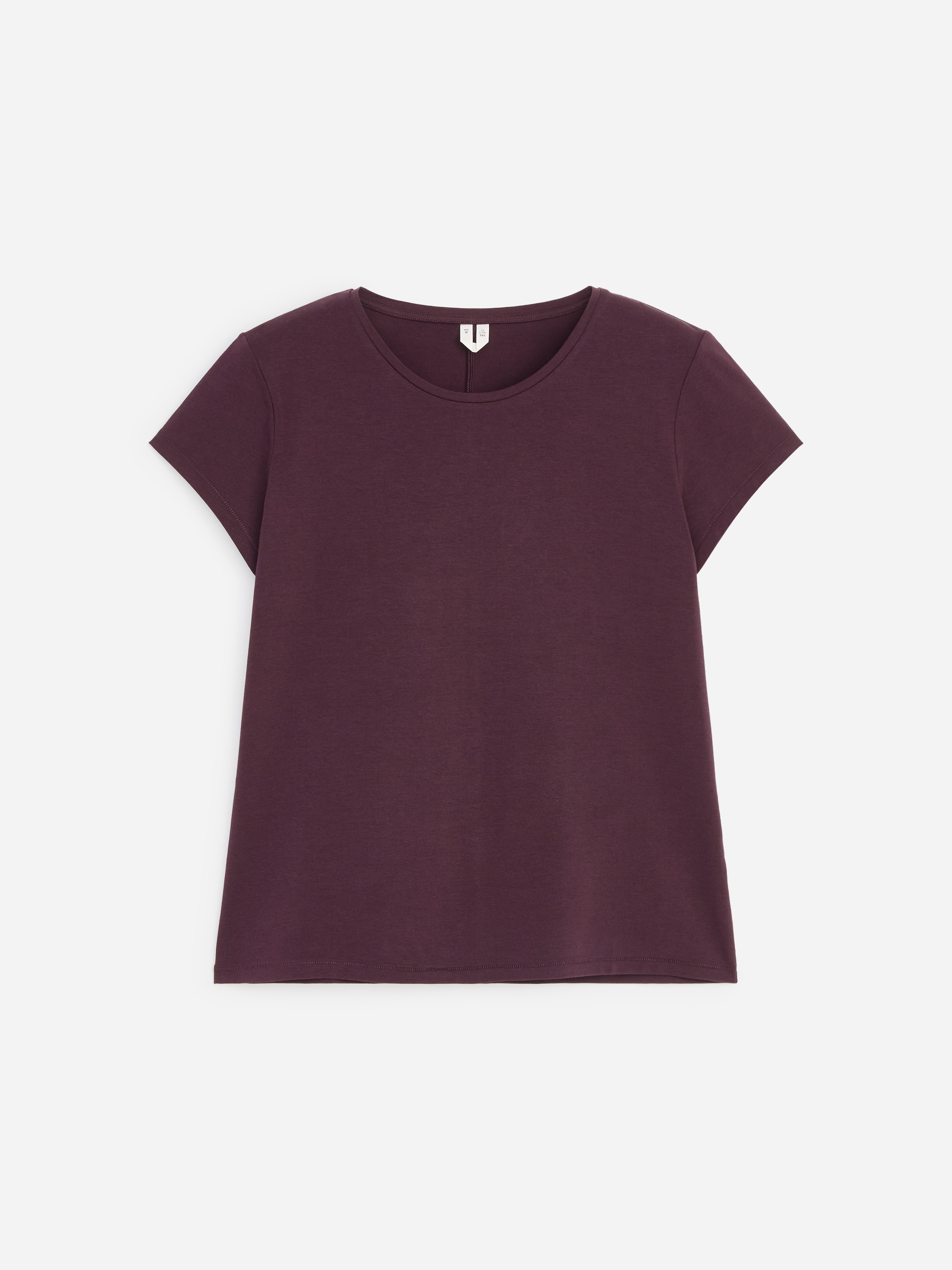 T-shirt slim à manches courtes - Prune/Blanc/Noir/Rouge