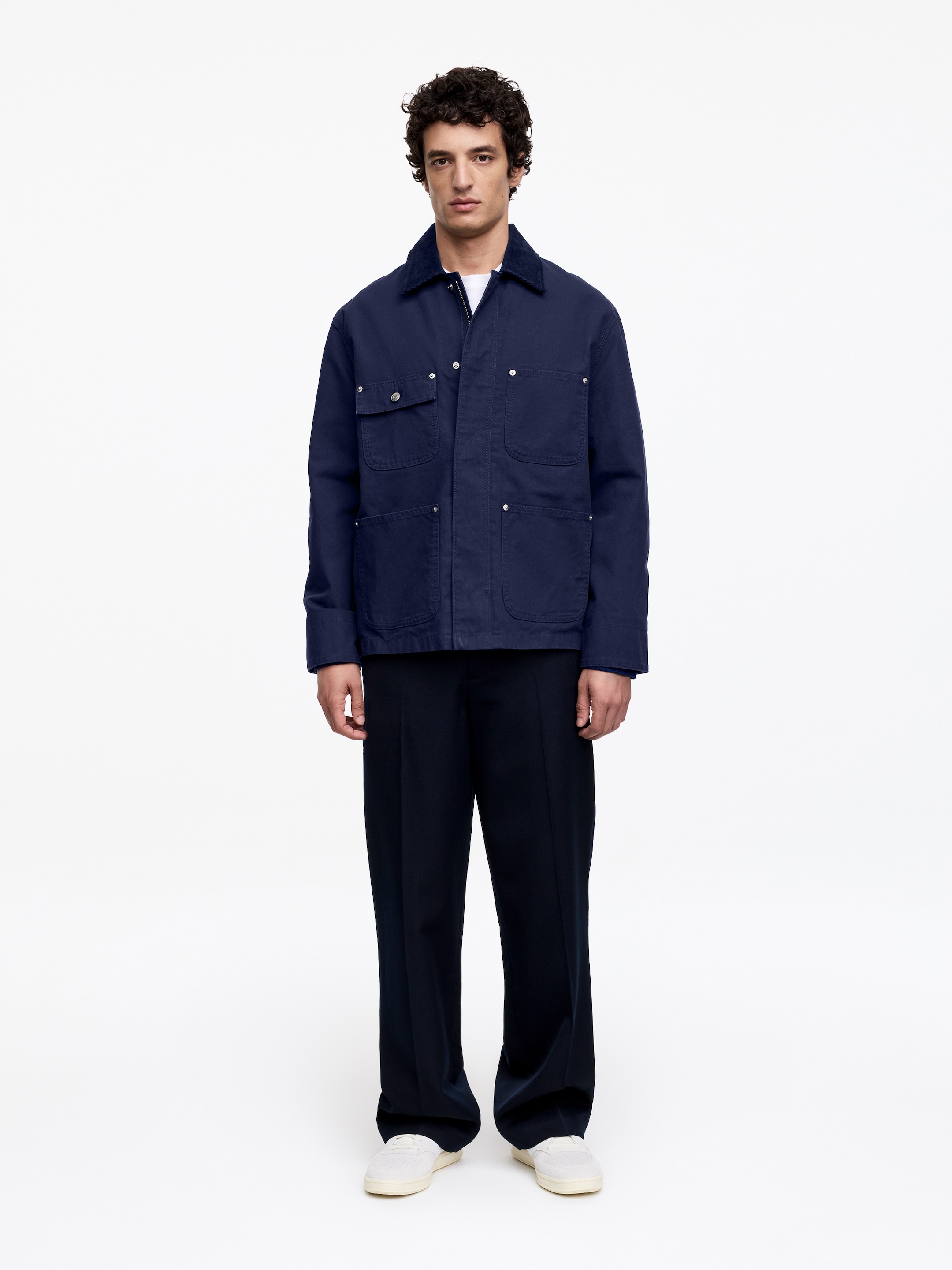 Veste utilitaire en toile-#252a41-18184