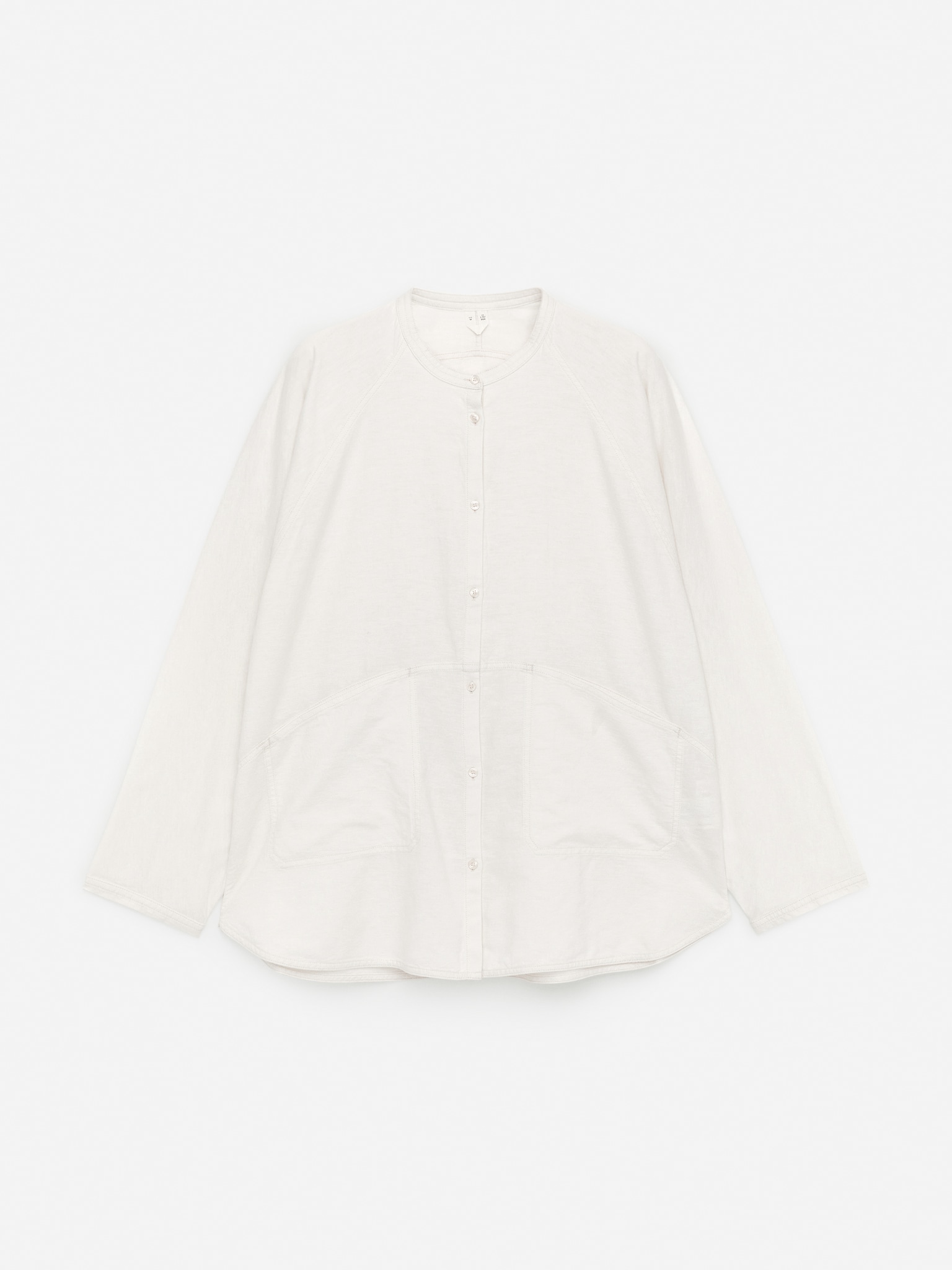 Camicia in cotone e lino - Bianco