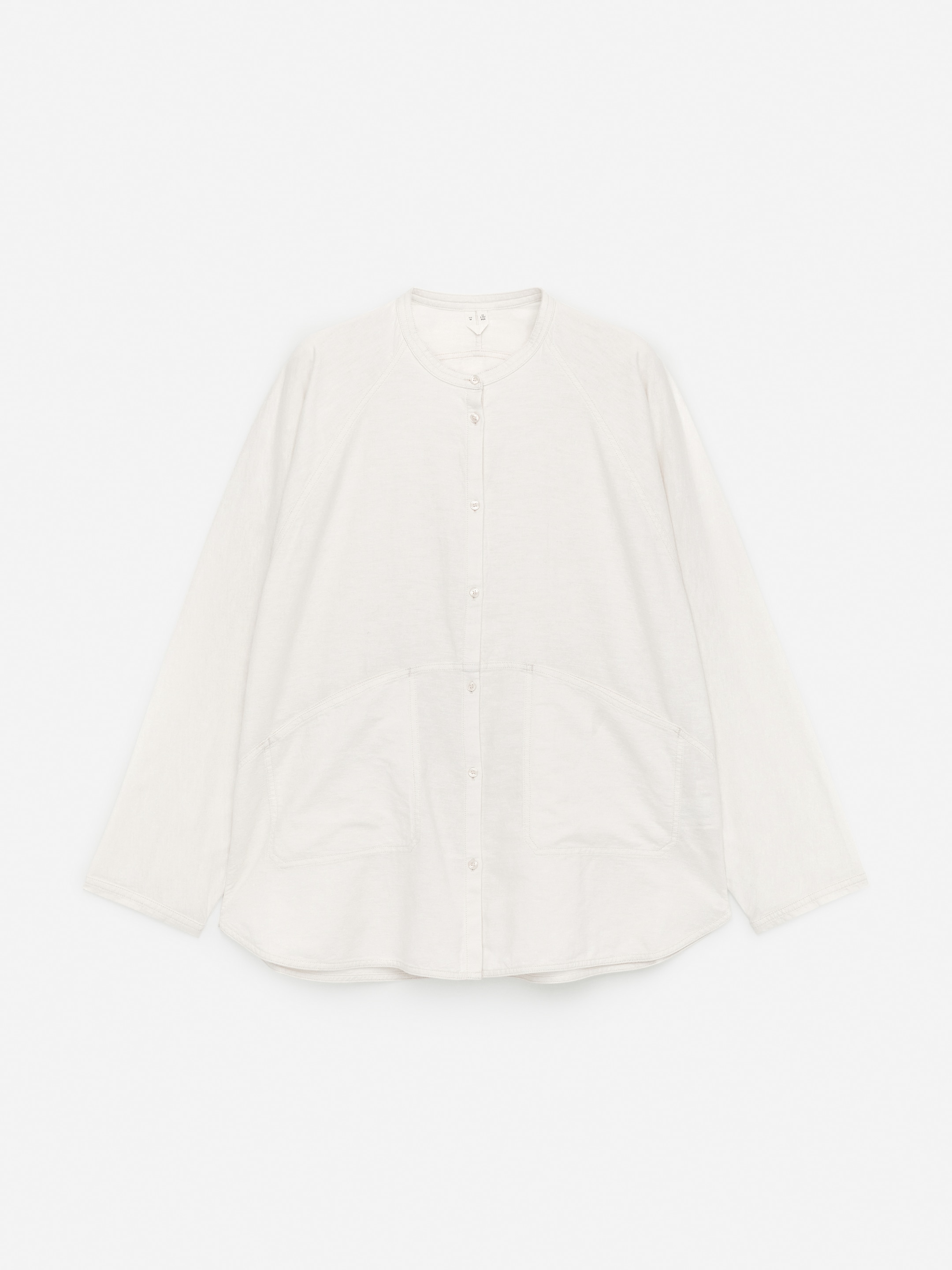 Chemise en coton et lin-#F4F3E9-14648