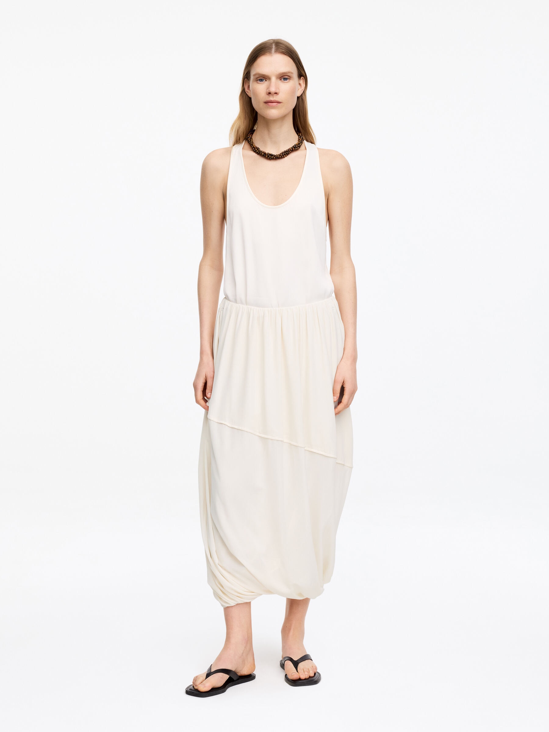Draped Maxi Skirt - Off White - Regular fit - Women - StillMedia/Lookbook - 2