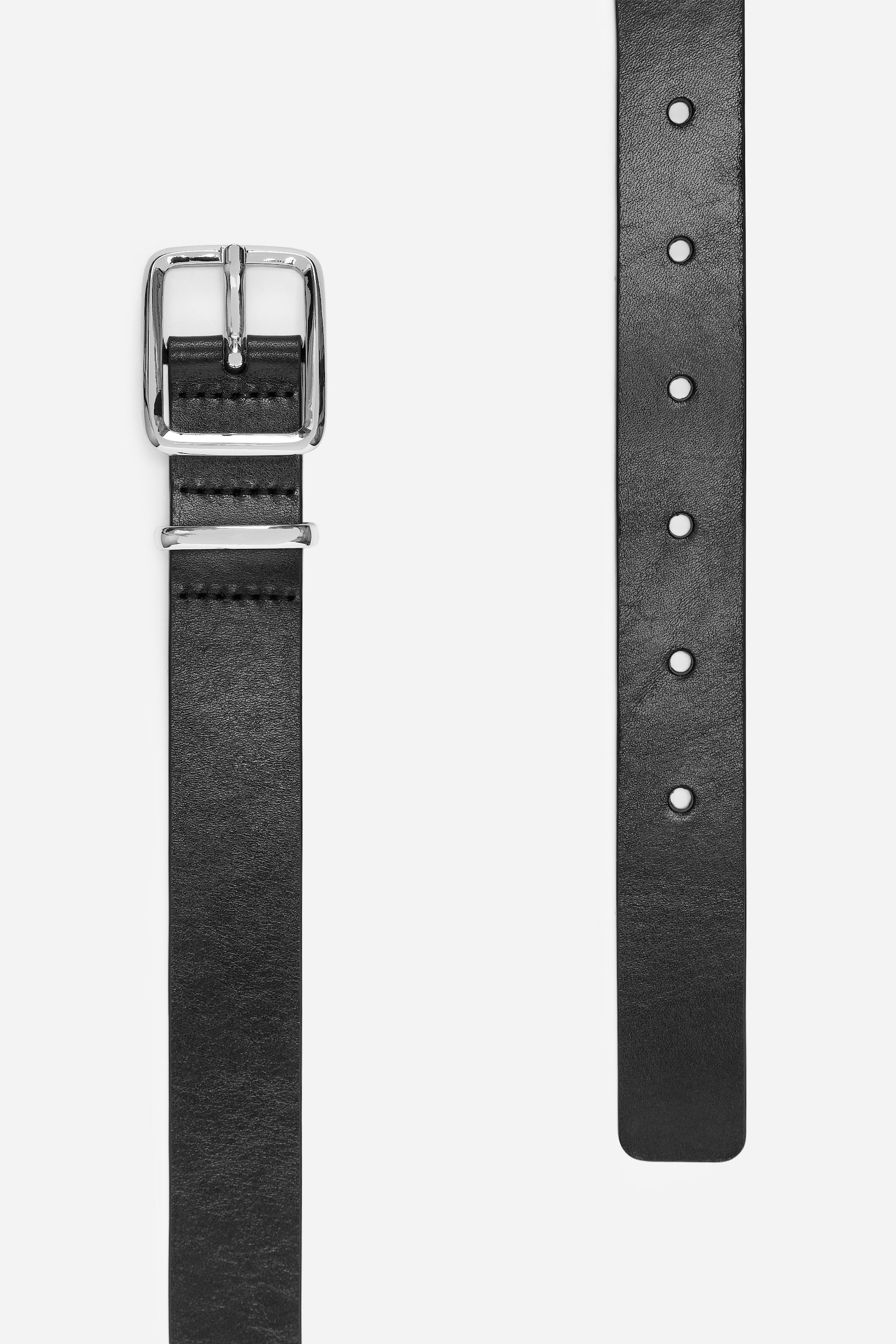 Ledergürtel - Schwarz/Schwarz - 3