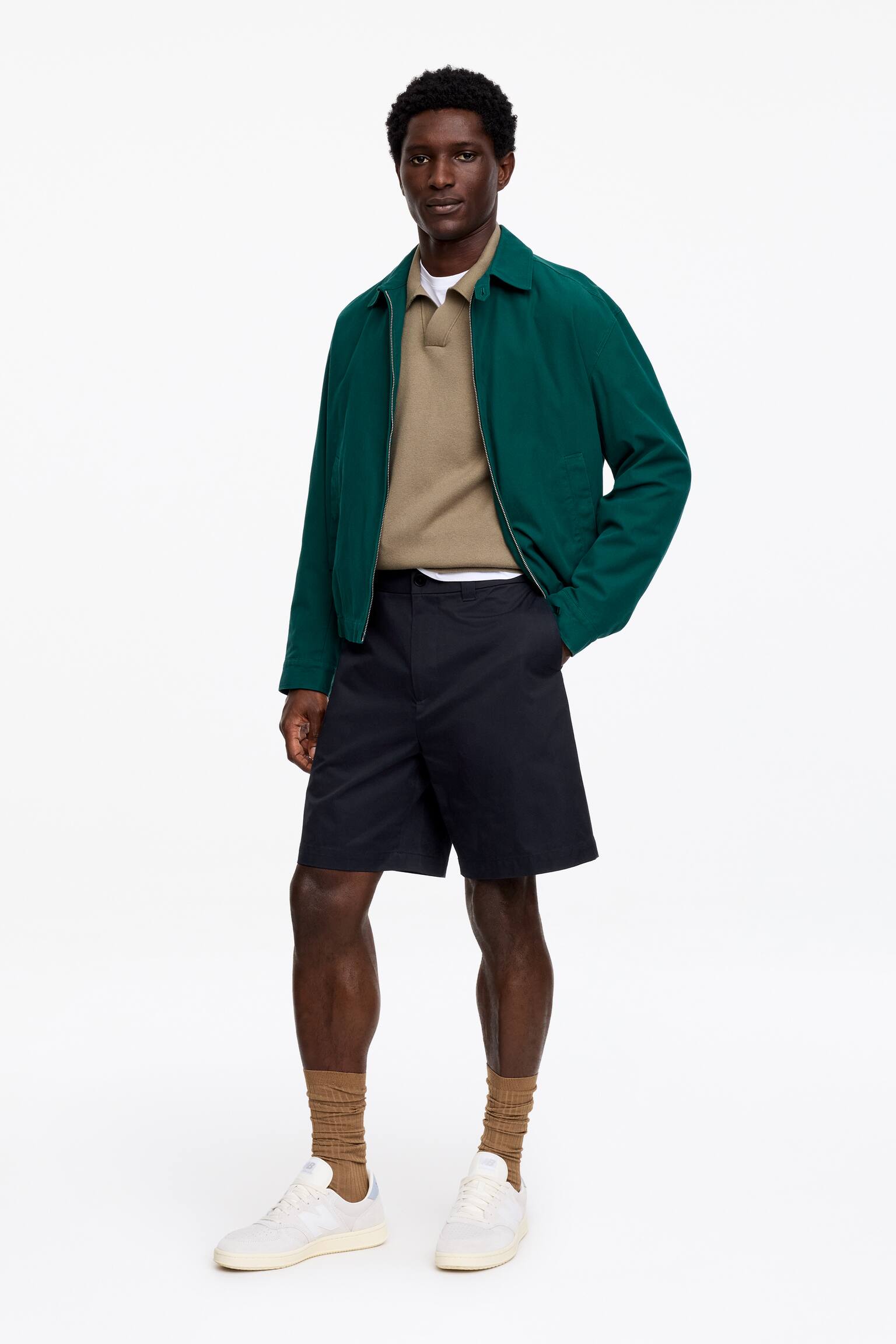 Shorts in twill dalla vestibilità rilassata - Blu scuro - 6