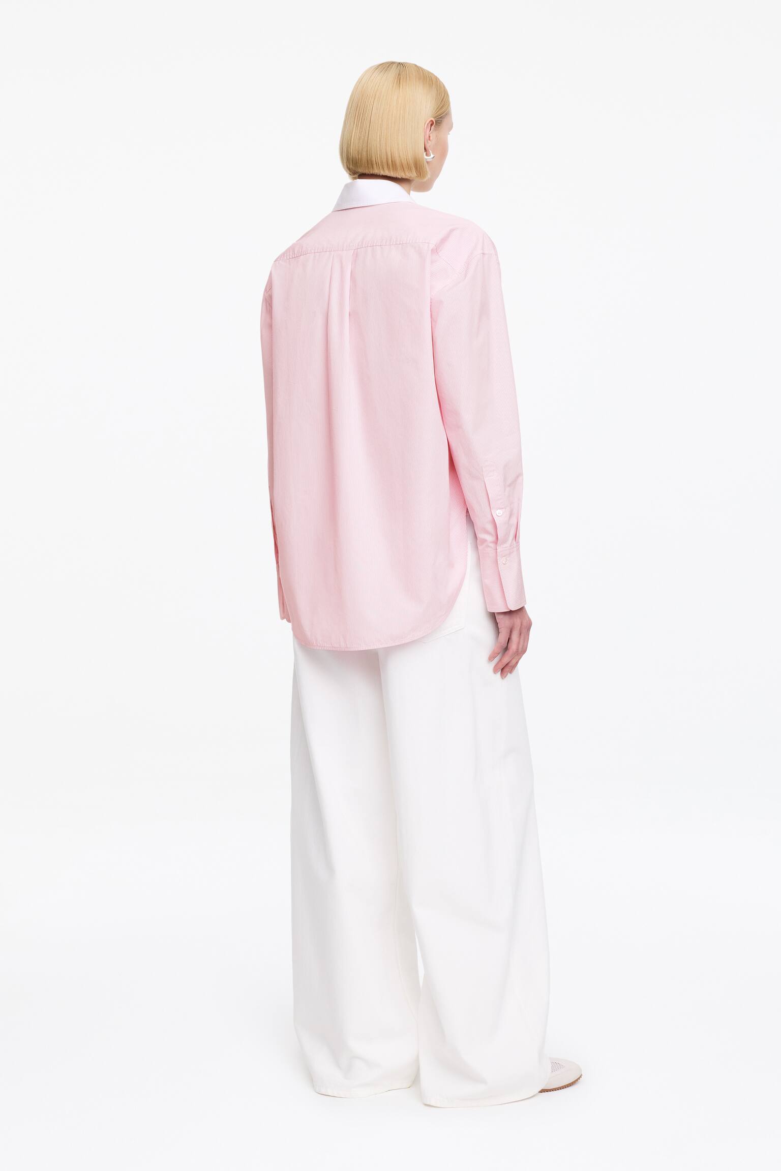 Poplinskjorta, relaxed fit - Rosa/vit/Blå/rutig/Blå/vit - 6