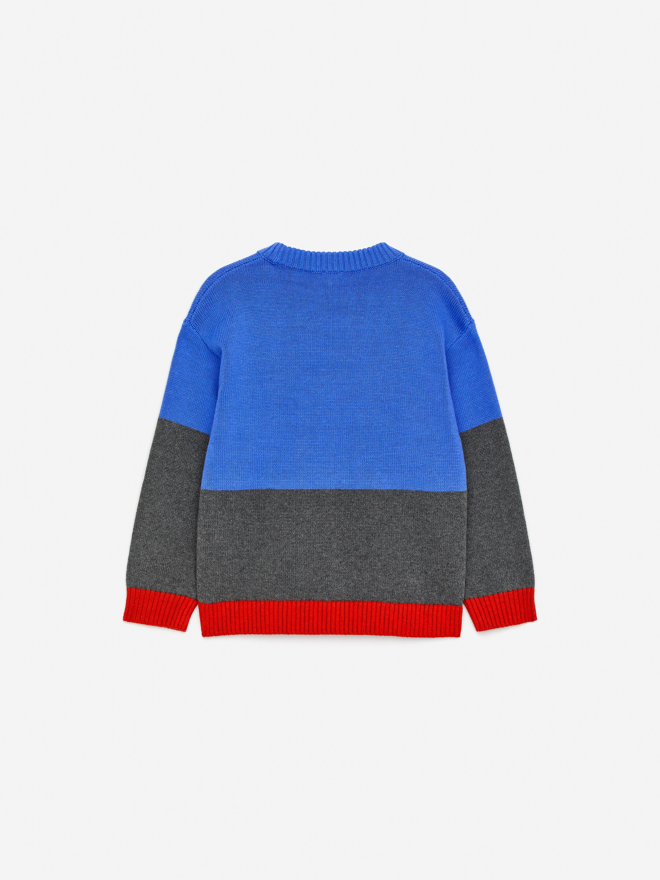 Zobacz większy obraz: Sweter z bawełny i wełny - Niebieski/szary/czerwony - Dziecko | H&M PL 3