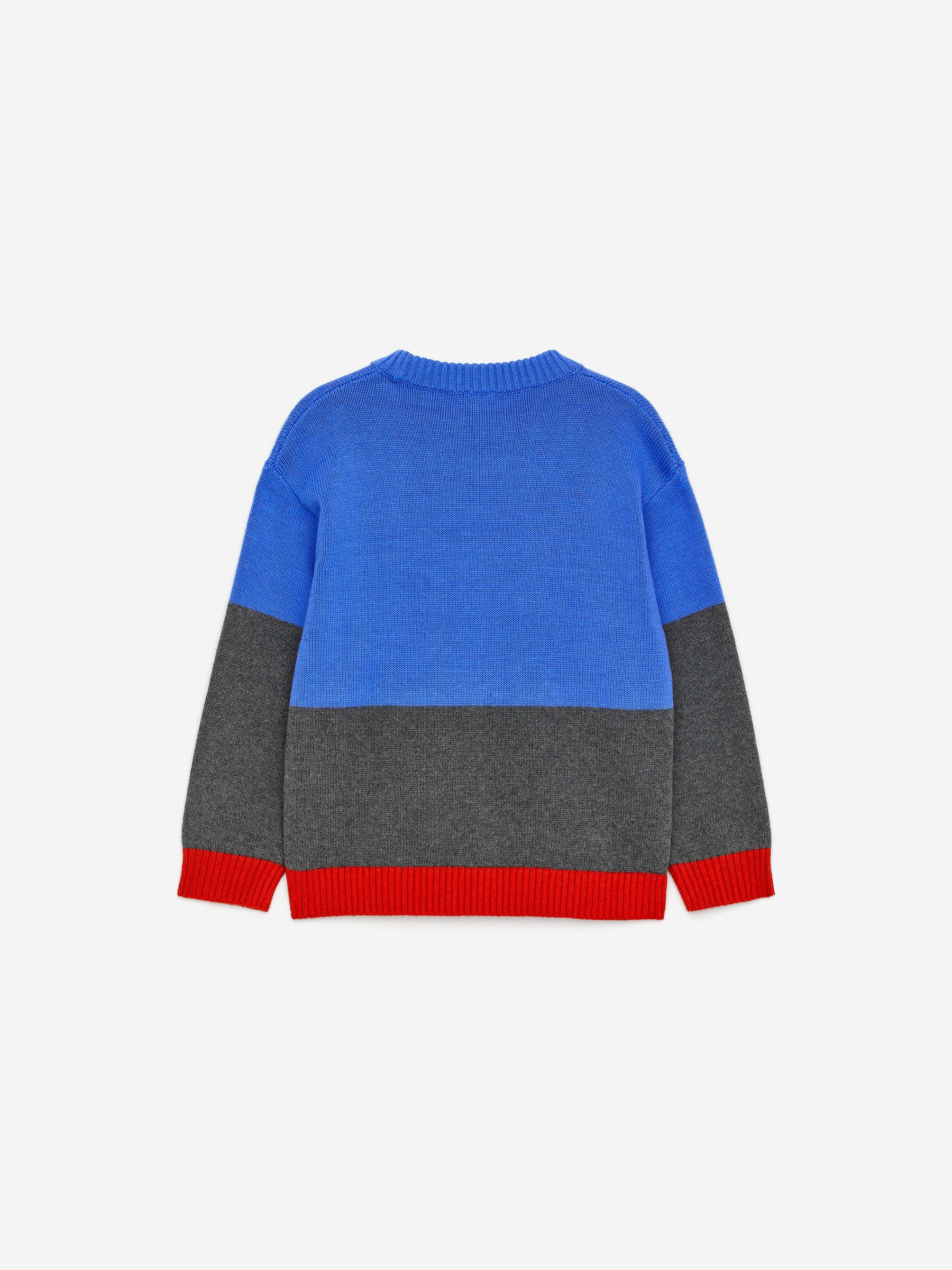 Cotton-Wool Jumper - Blue/Grey/Red - Regular fit - Children - StillMedia/DescriptiveStillLife - 1