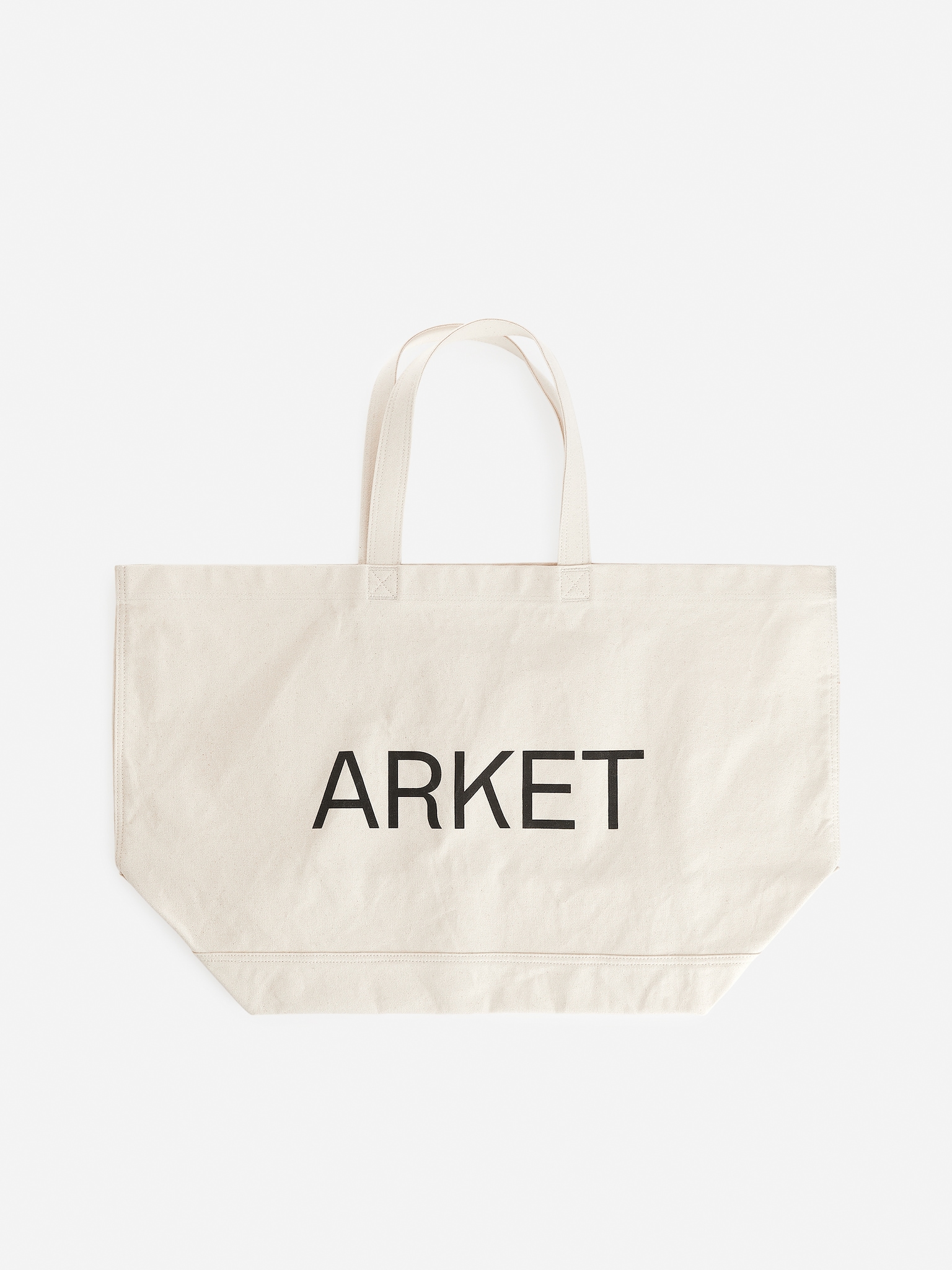 Duża płócienna torba ARKET - Złamana biel