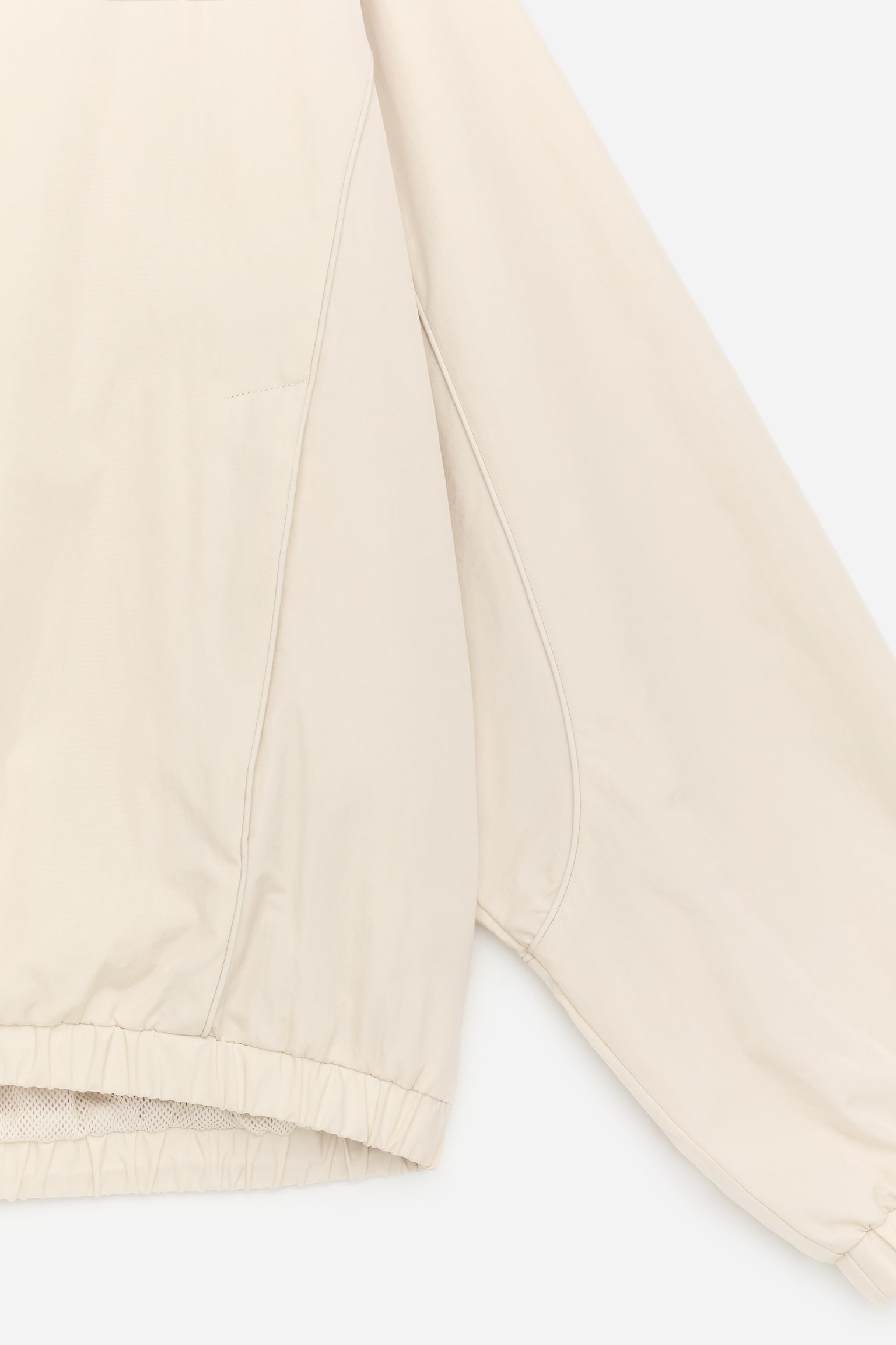 Nylonjacka med hög krage - Off-white/Röd - 7