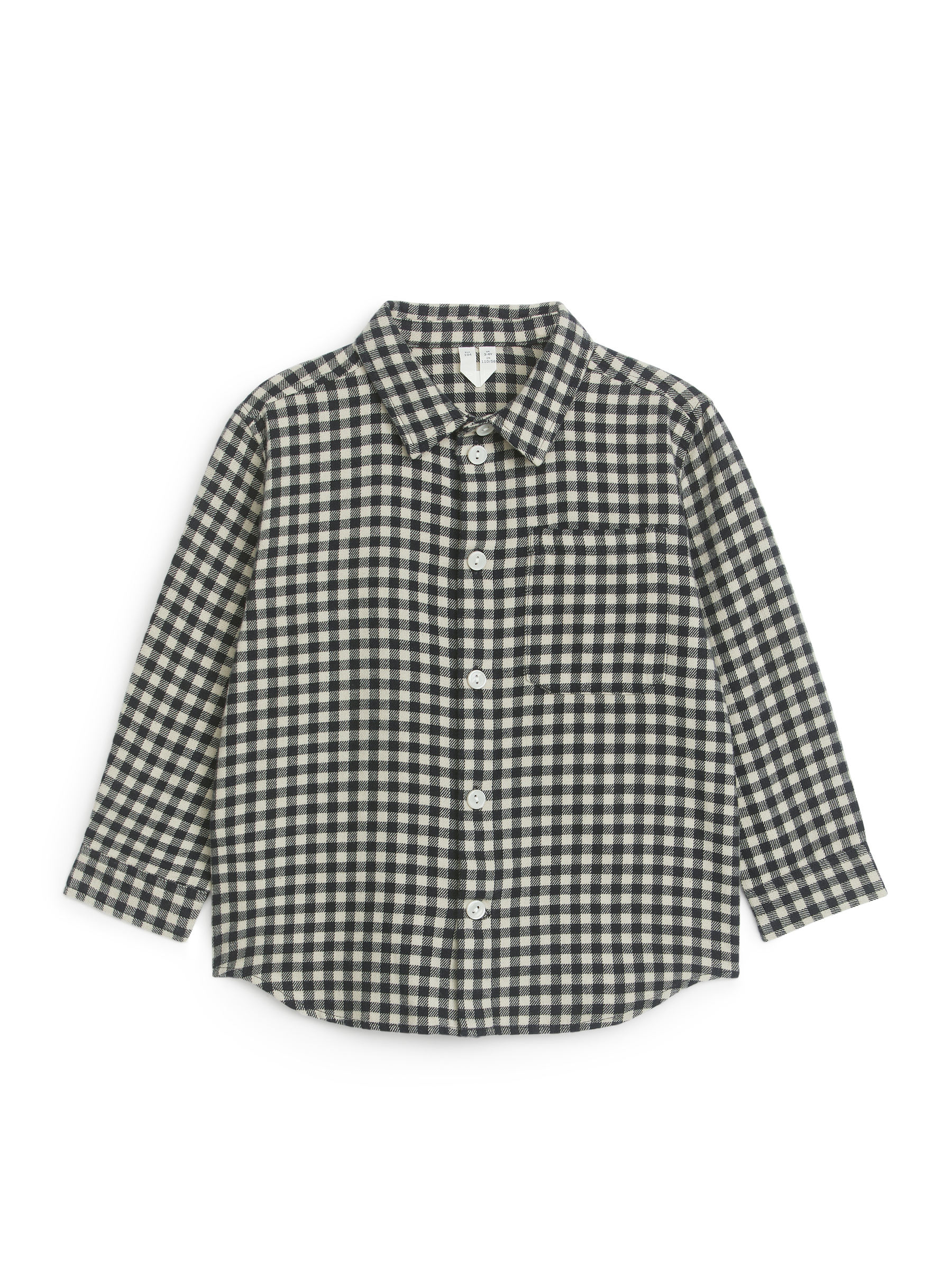 Checked Flannel Shirt - Black/White - Regular fit - Children - StillMedia/DescriptiveStillLife - 3