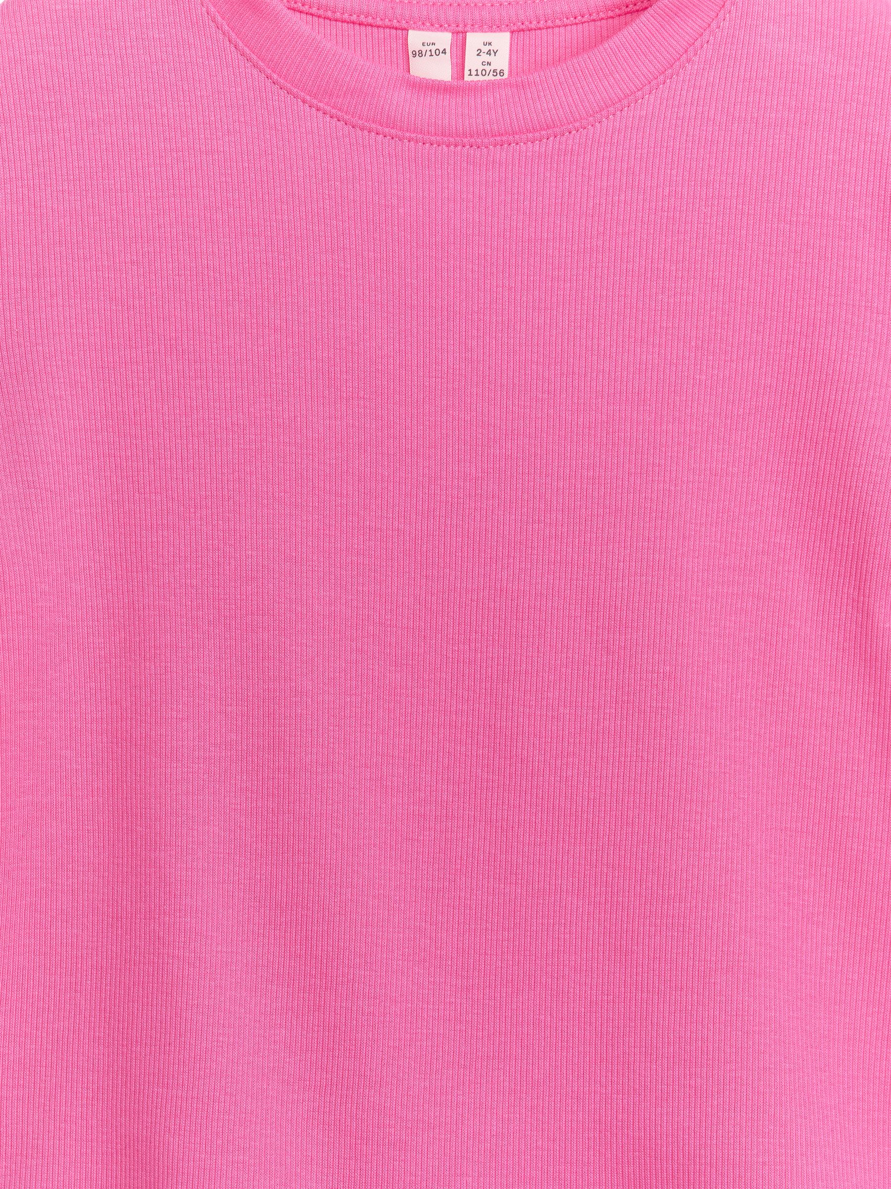 Camiseta de canalé entallada - Rosa - Corte ajustado - Children - StillMedia/DescriptiveDetail - 3