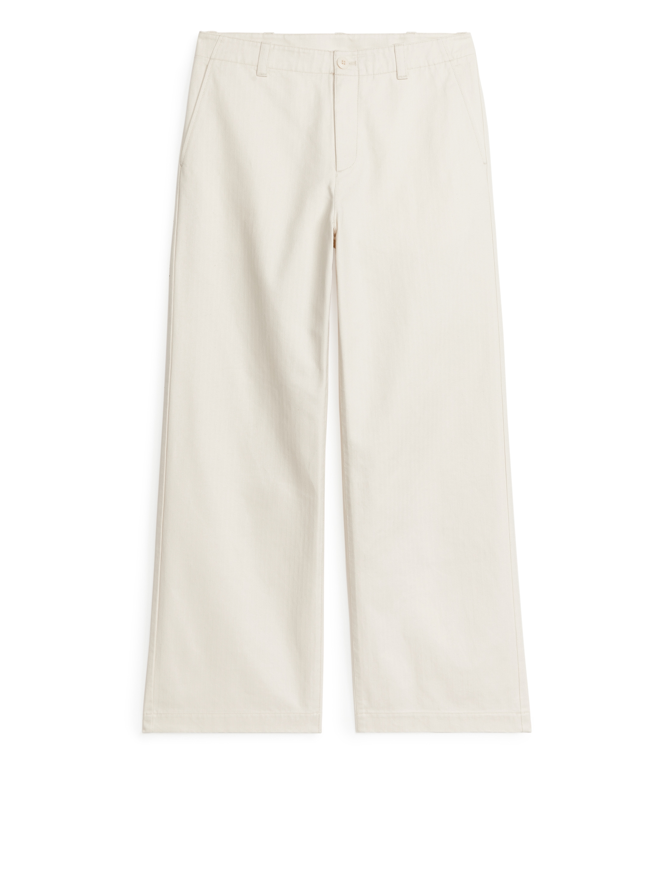 Pantaloni in cotone dalla vestibilità ampia-#EFEFDF-6887