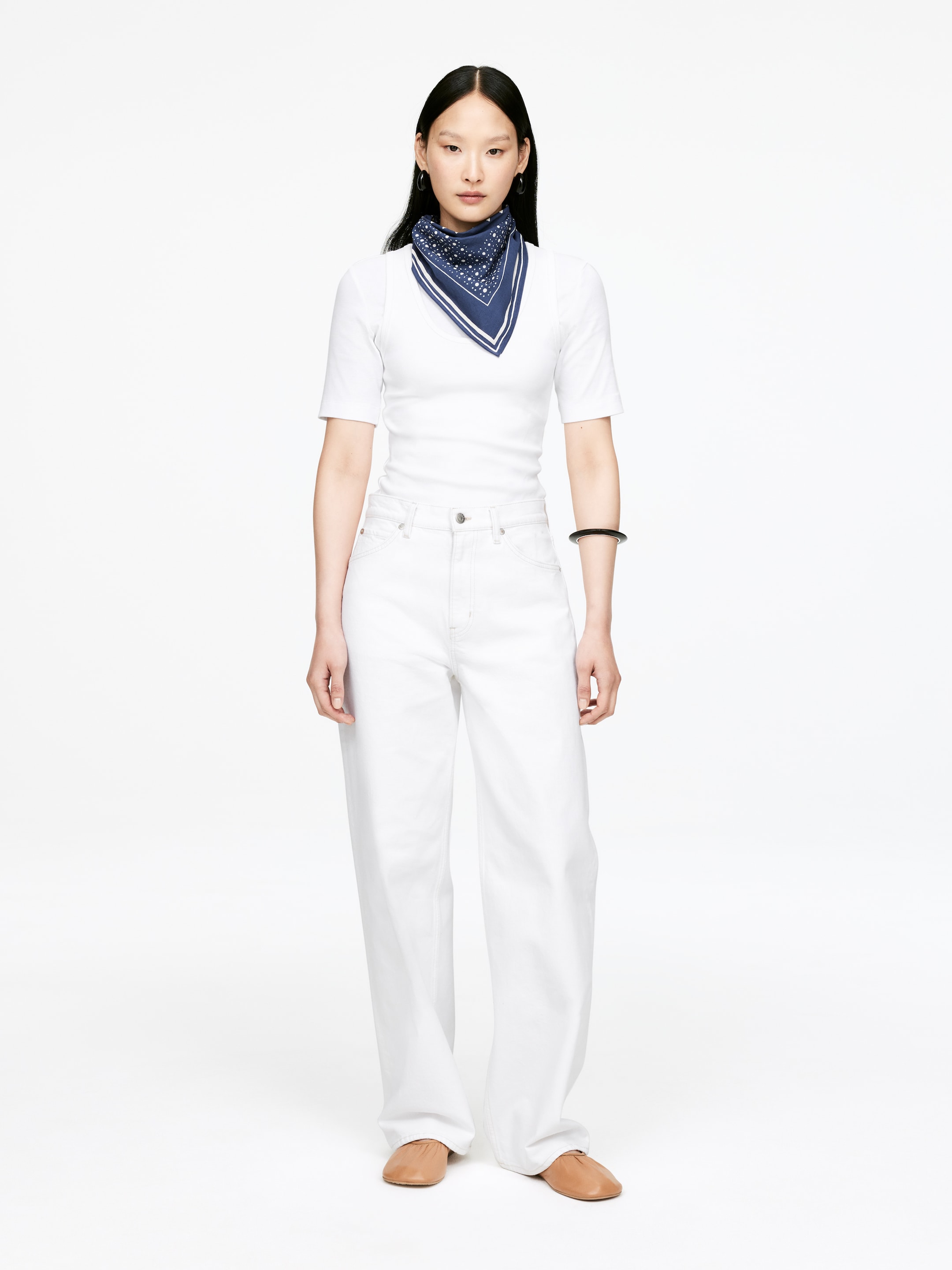 Agrandir l'image: Écharpe imprimée - Bleu - FEMME | H&M BE 2