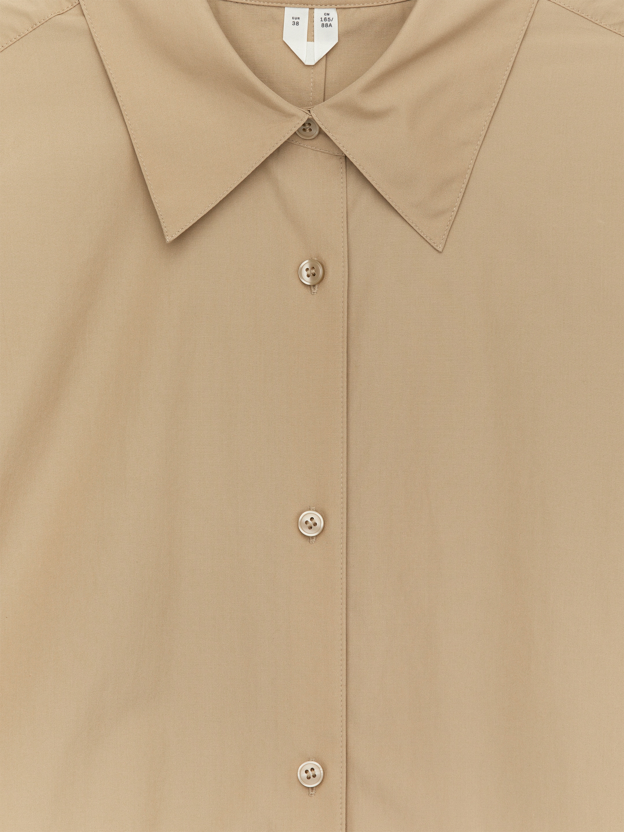 Oversized Shirt Dress - Beige - Oversized - Women - StillMedia/DescriptiveDetail - 2
