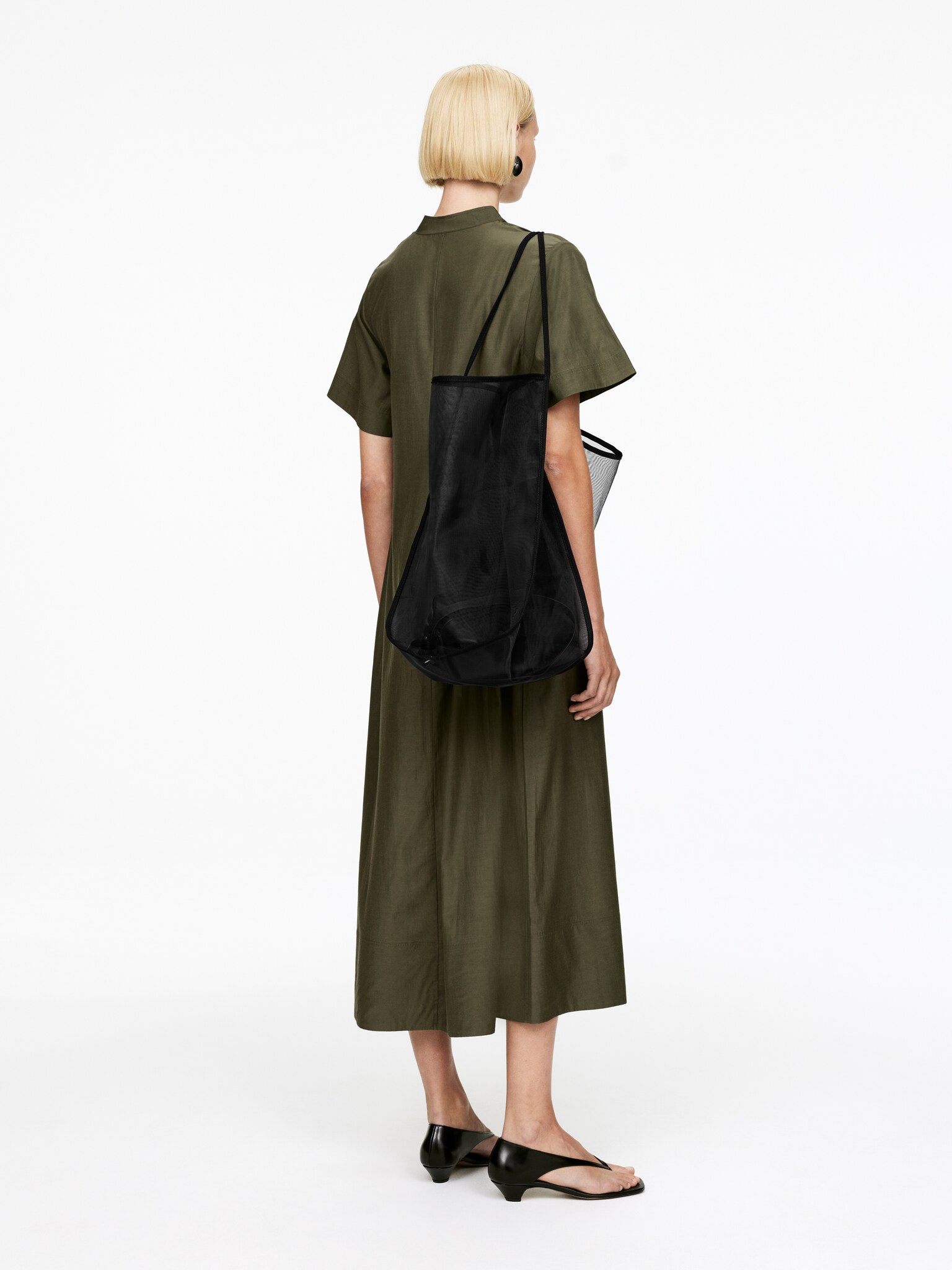 Robe en cupro et coton - Vert - 4