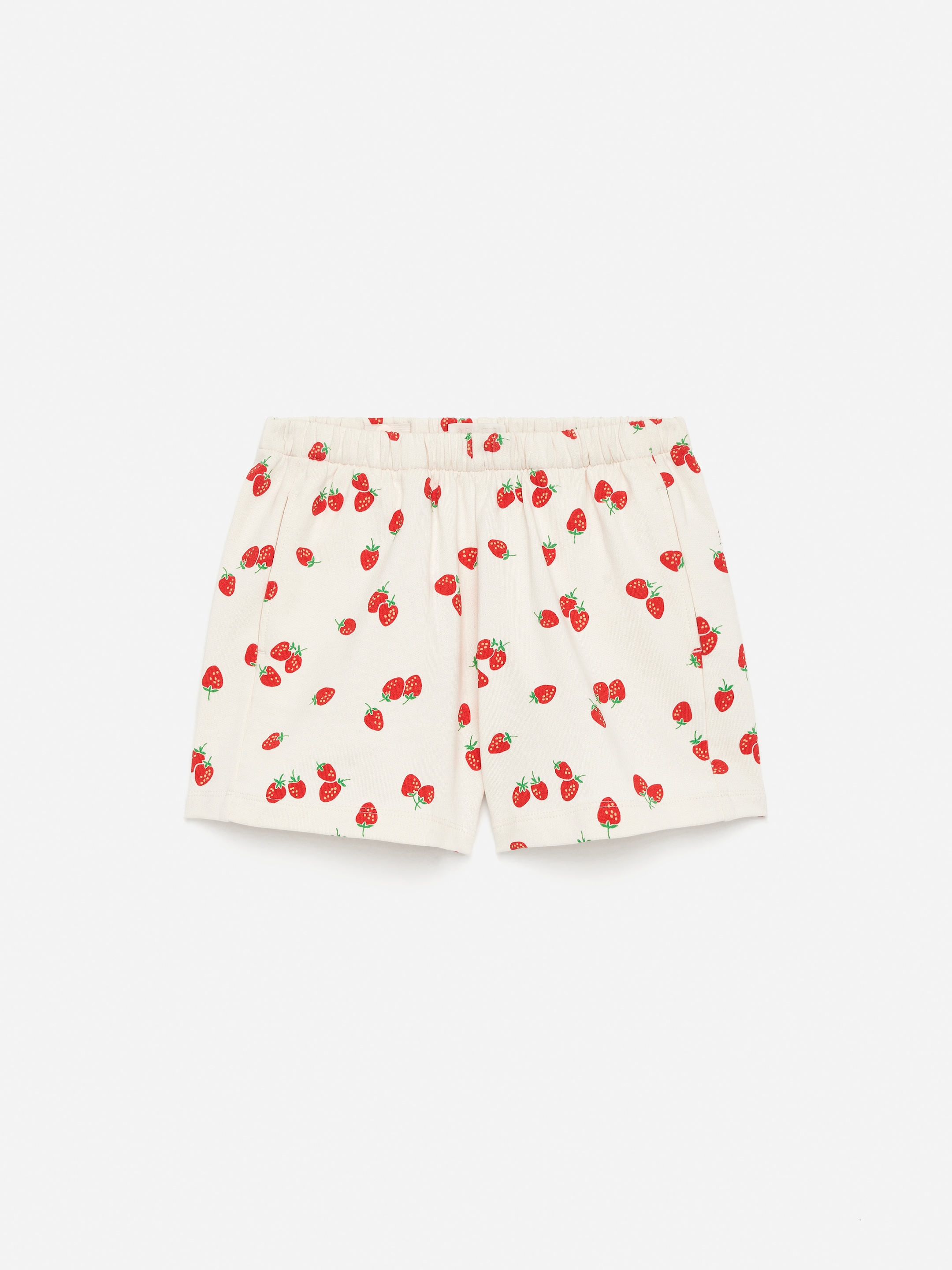Zobrazit větší obrázek: Šortky z francouzského froté - Off White/Strawberries - DĚTI | H&M CZ 1