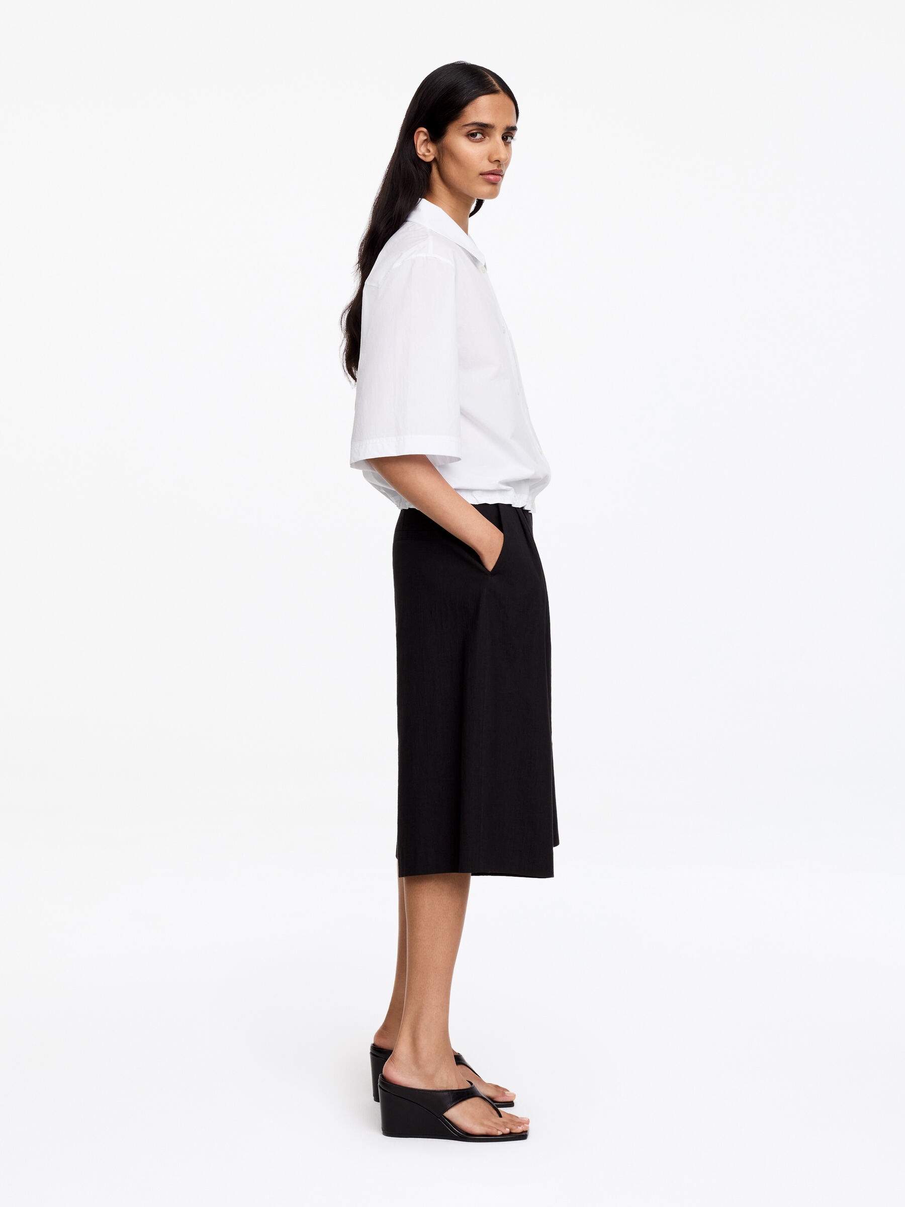 Cotton Short-Sleeve Shirt - White - Regular fit - Women - StillMedia/Lookbook - 5