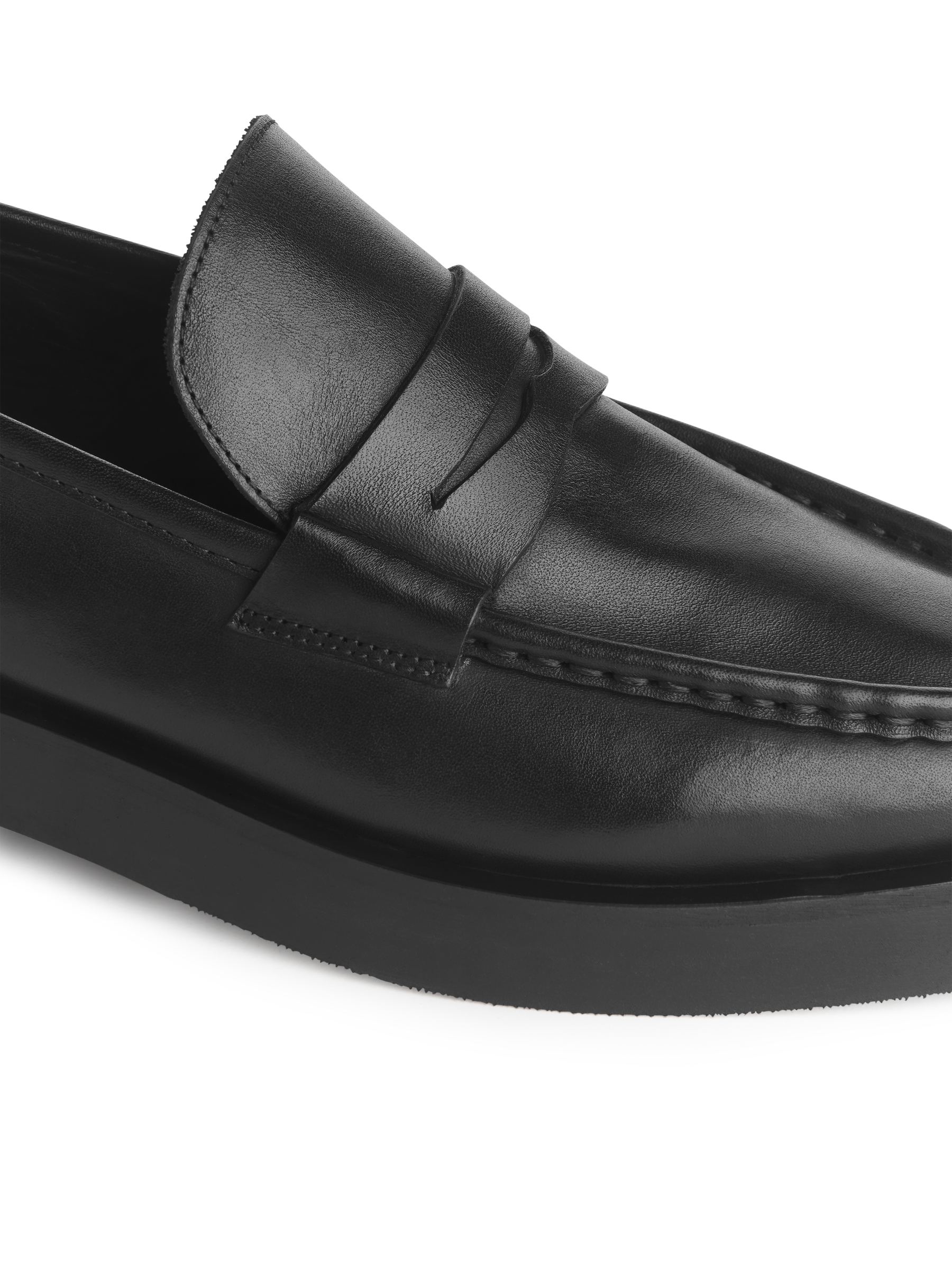 Leather Penny Loafers - Black - Women - StillMedia/DescriptiveDetail - 4