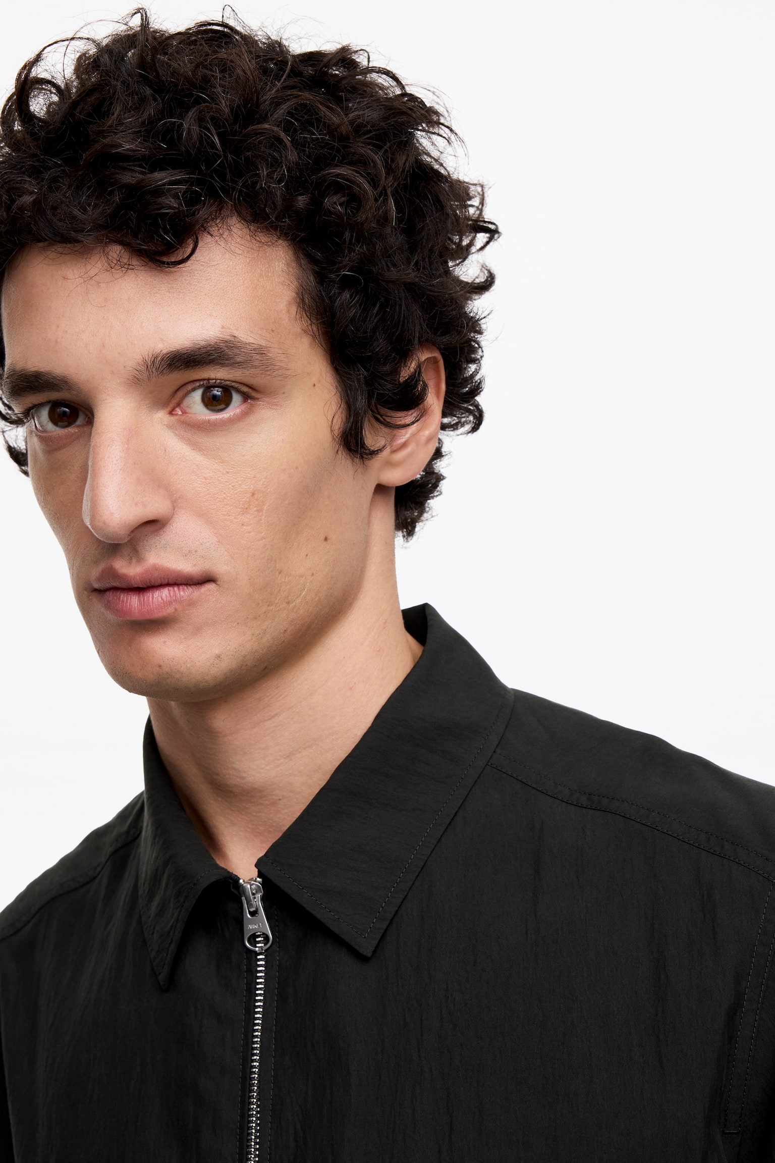 Overshirt i lyocell - Svart/Grön - 3