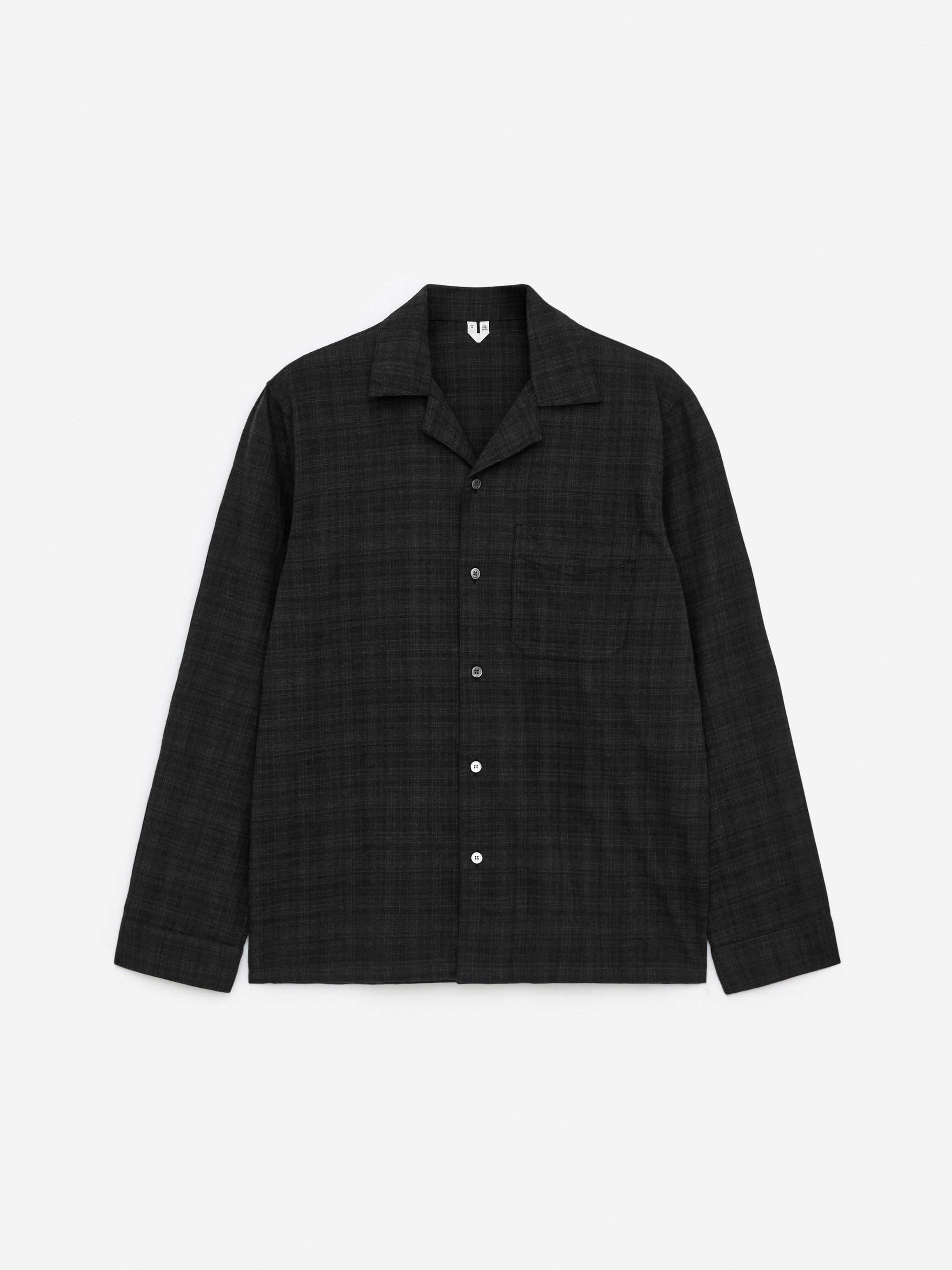 Pyjamasskjorta i flannel-#494A4F-13565
