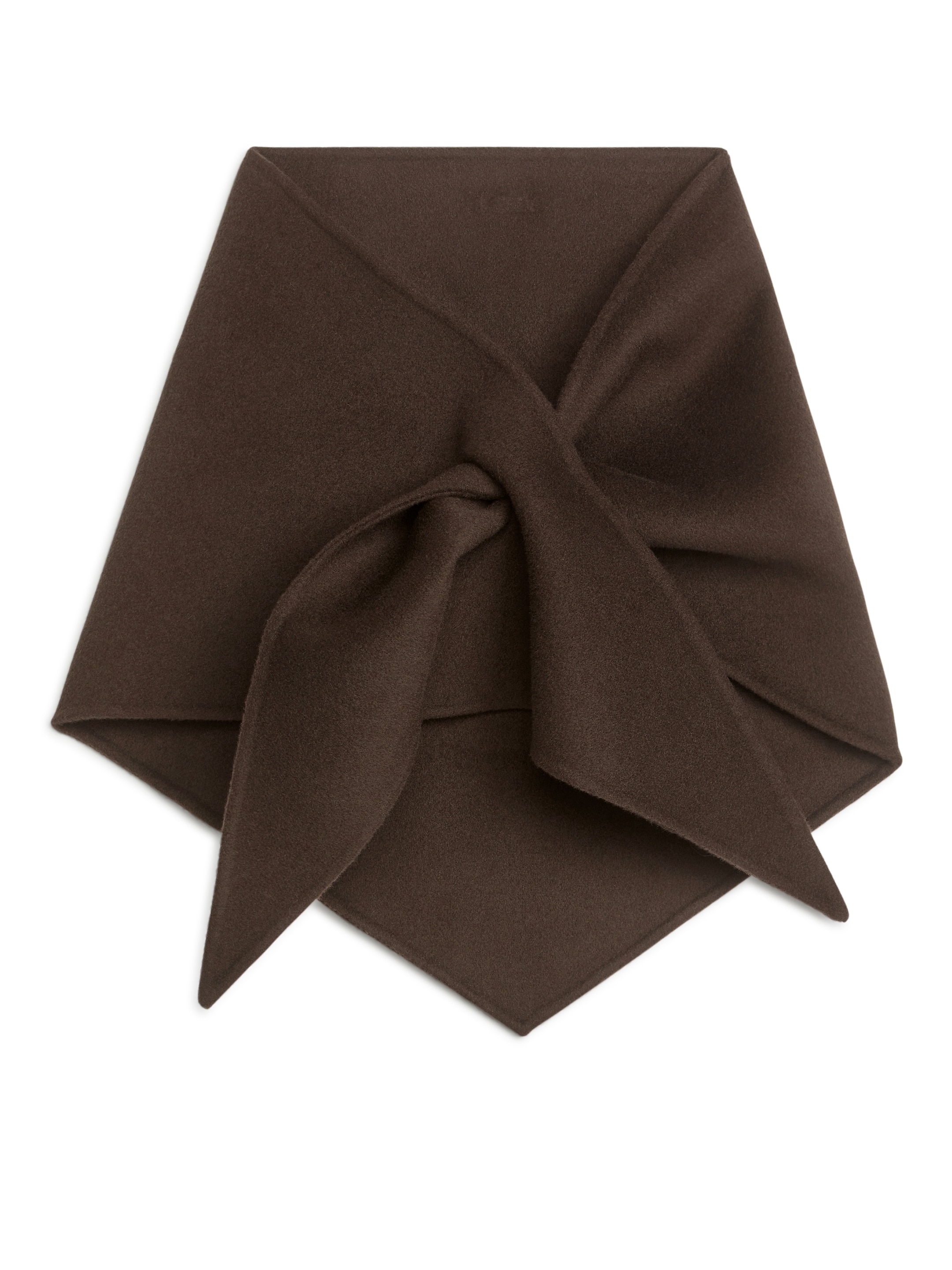 View larger image: Triangle Wool Scarf - Dark Brown - Ladies | H&M GB 1