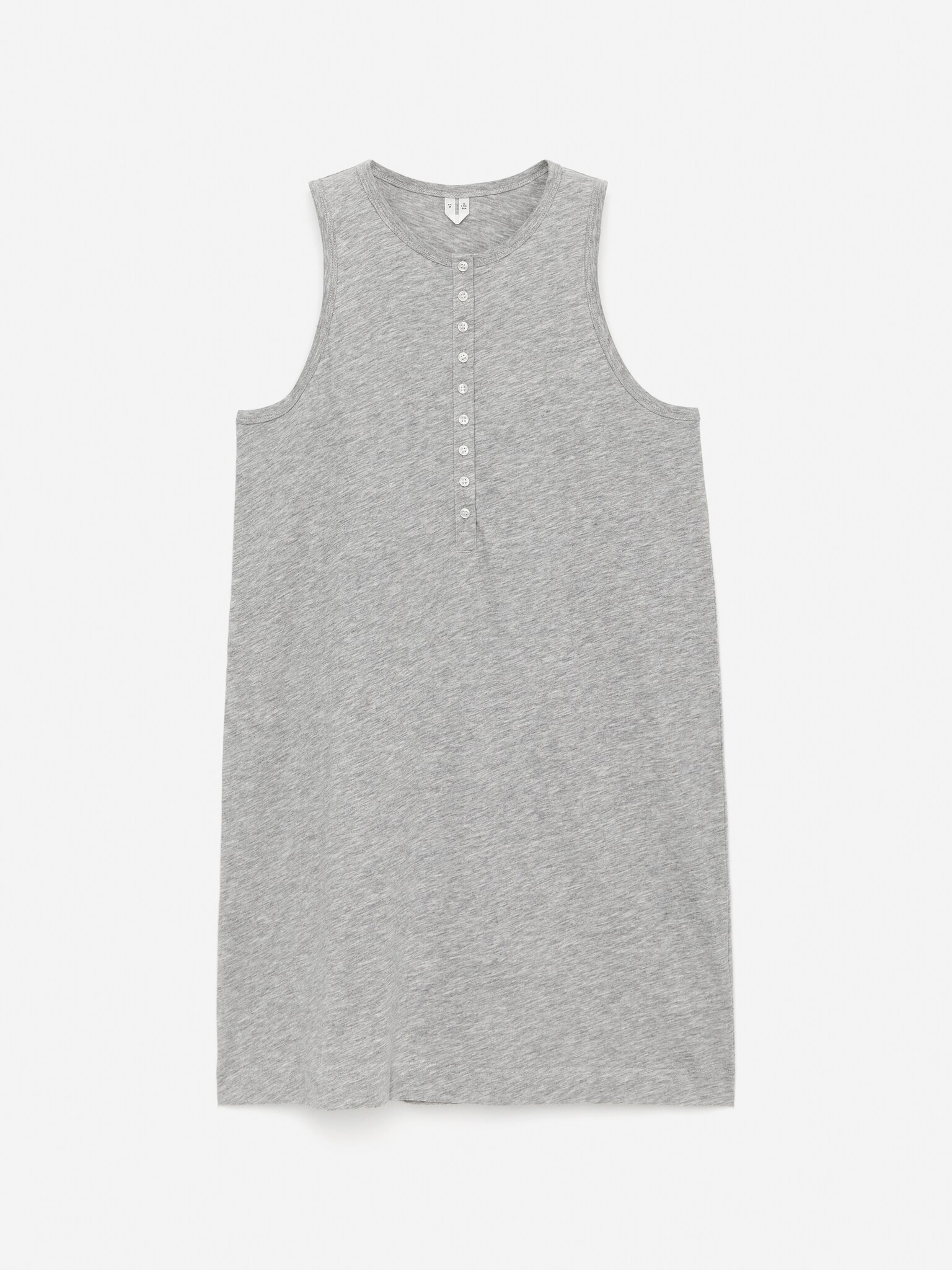 Cotton Tank Dress - Grey Melange