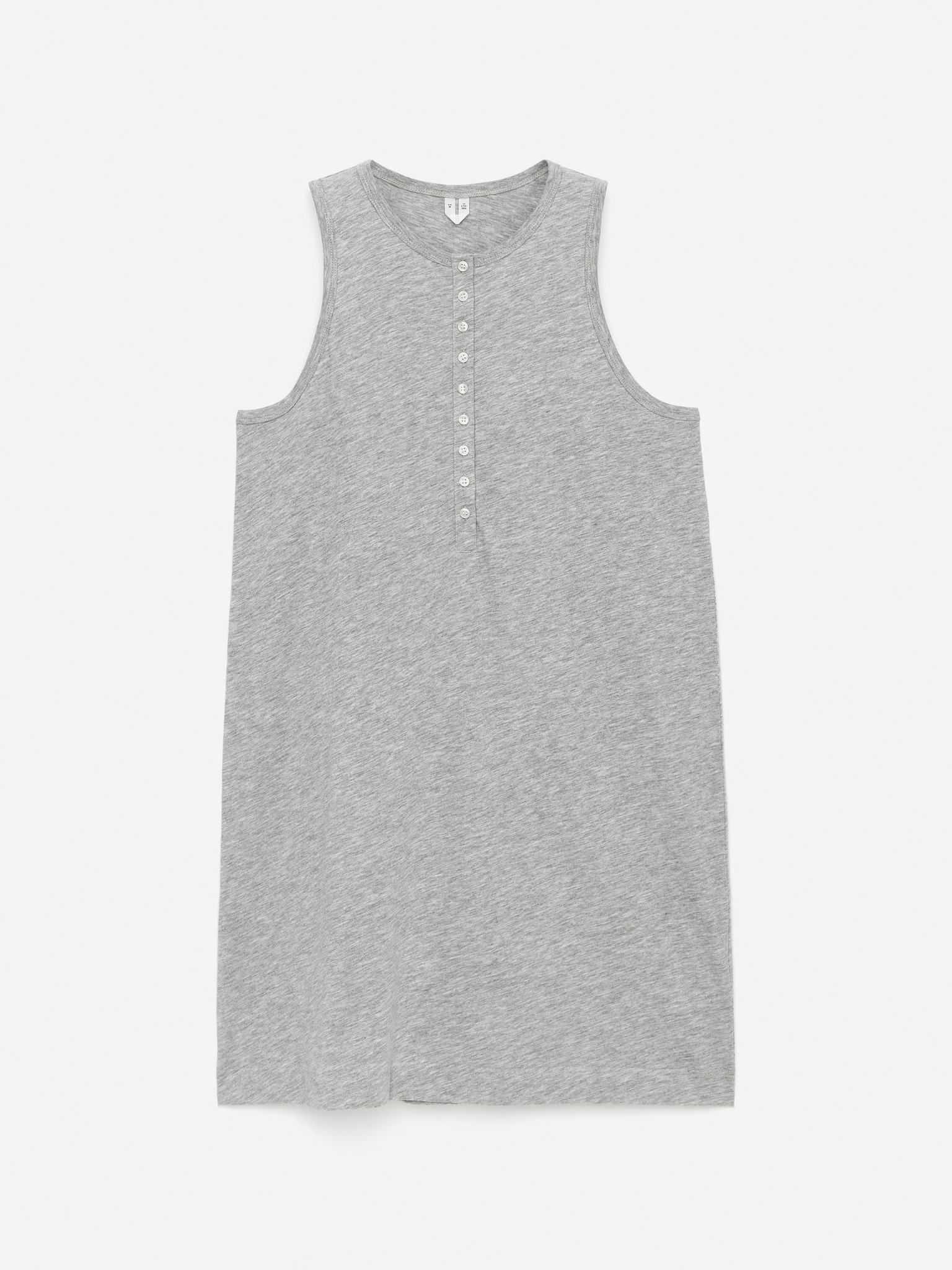 Cotton Tank Dress - Grey Melange