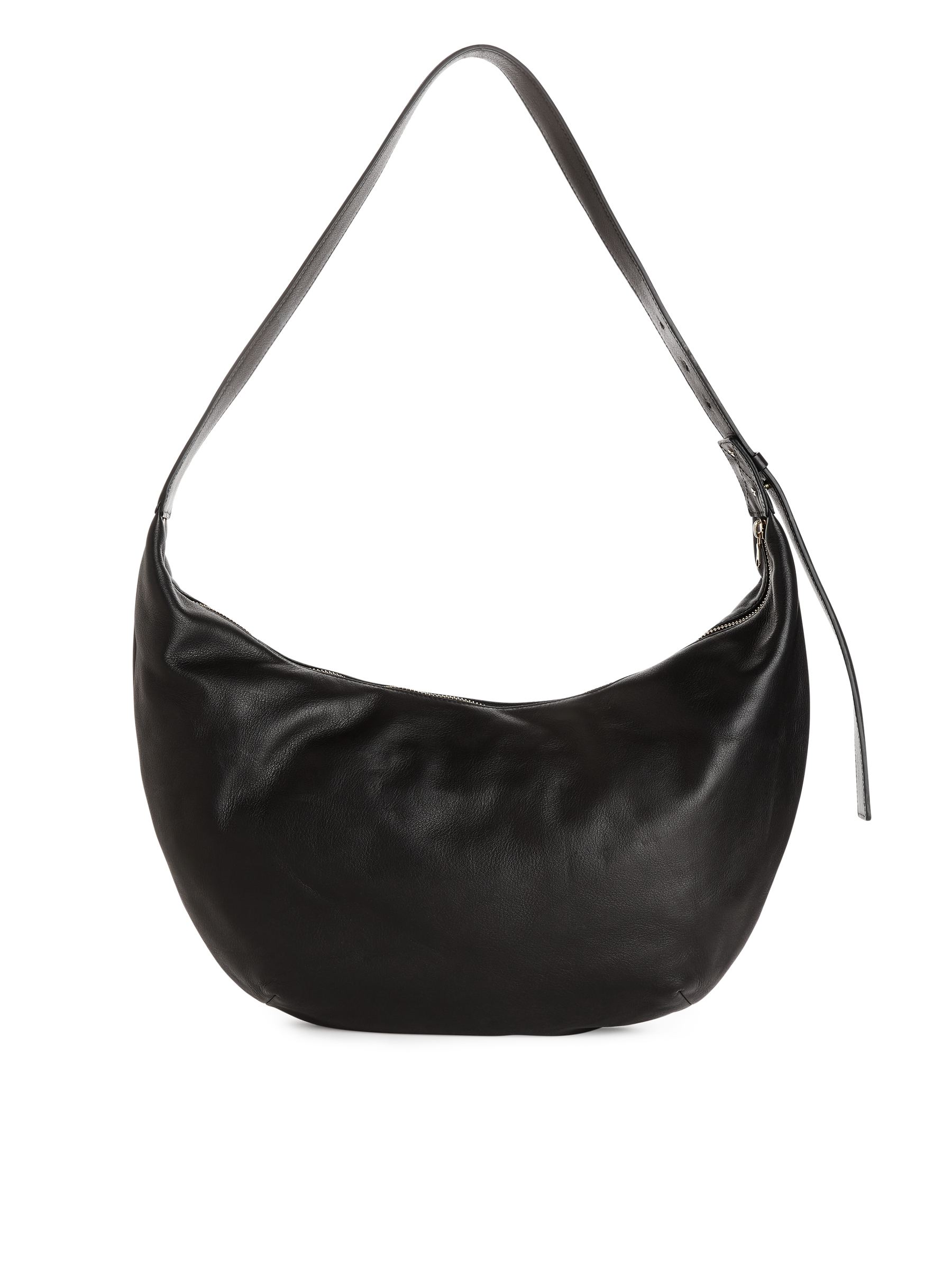 Curved Leather Bag - Black - Women - StillMedia/DescriptiveStillLife - 4