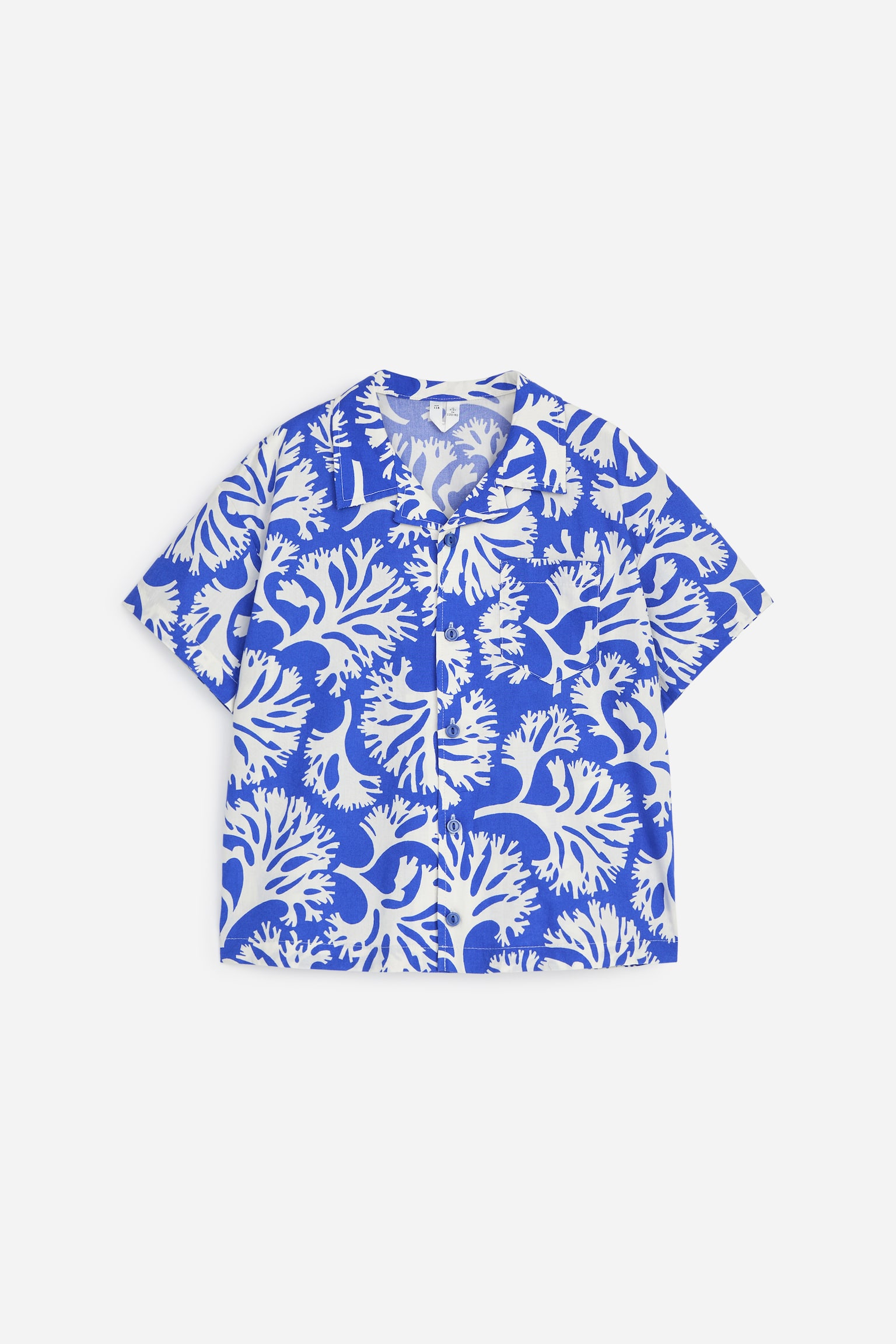 Εμπριμέ Πουκάμισο Διακοπών - Blue/White - 1