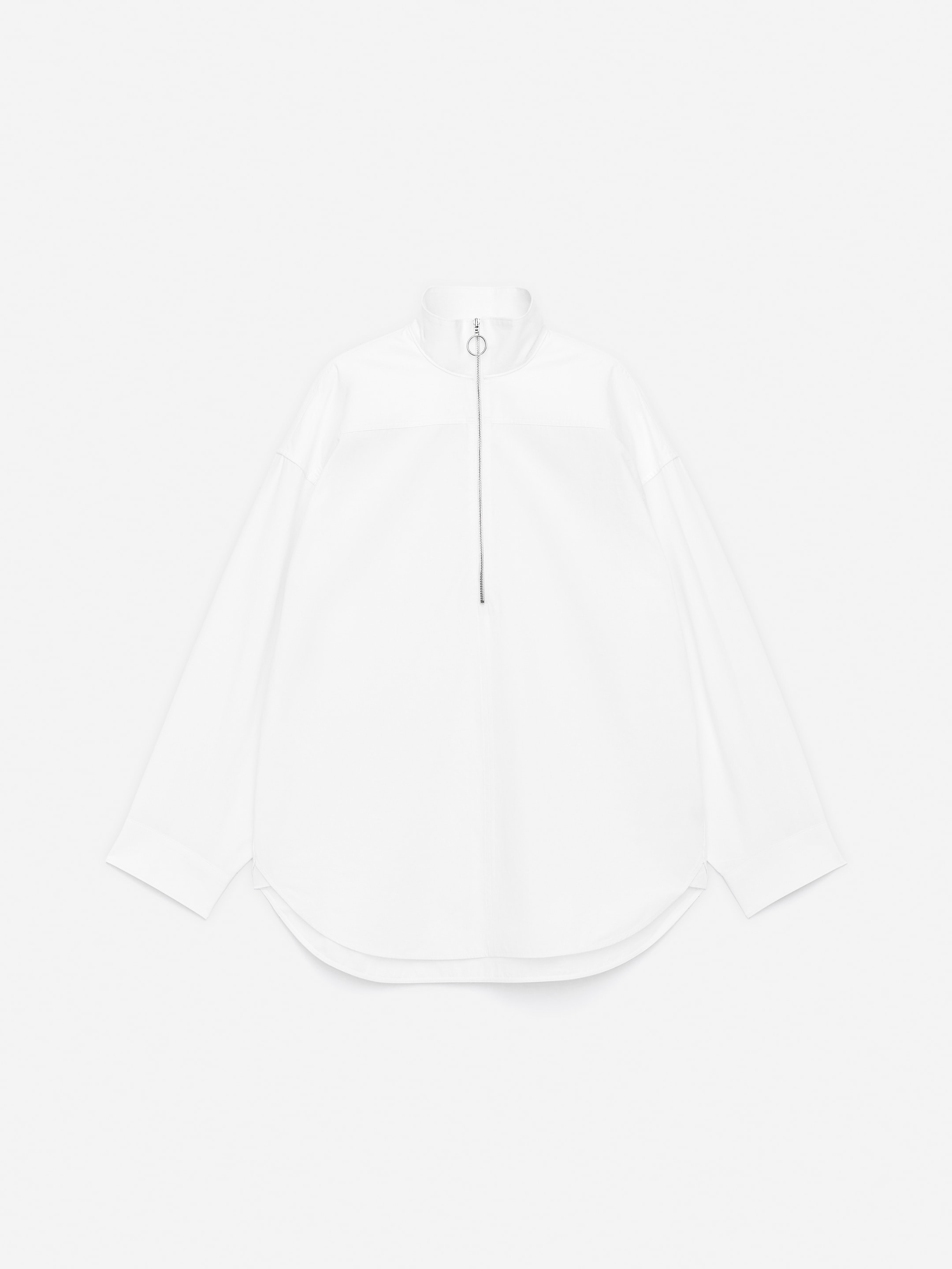 Shirt mit kurzem Reißverschluss-#FFFFFF-15966