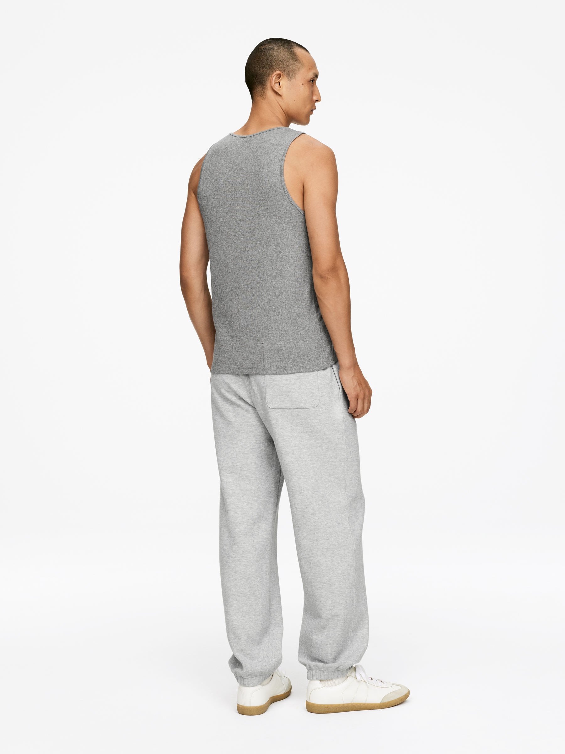 Ribbed Tank Top - Grey - Regular fit - Men - StillMedia/Lookbook - 7