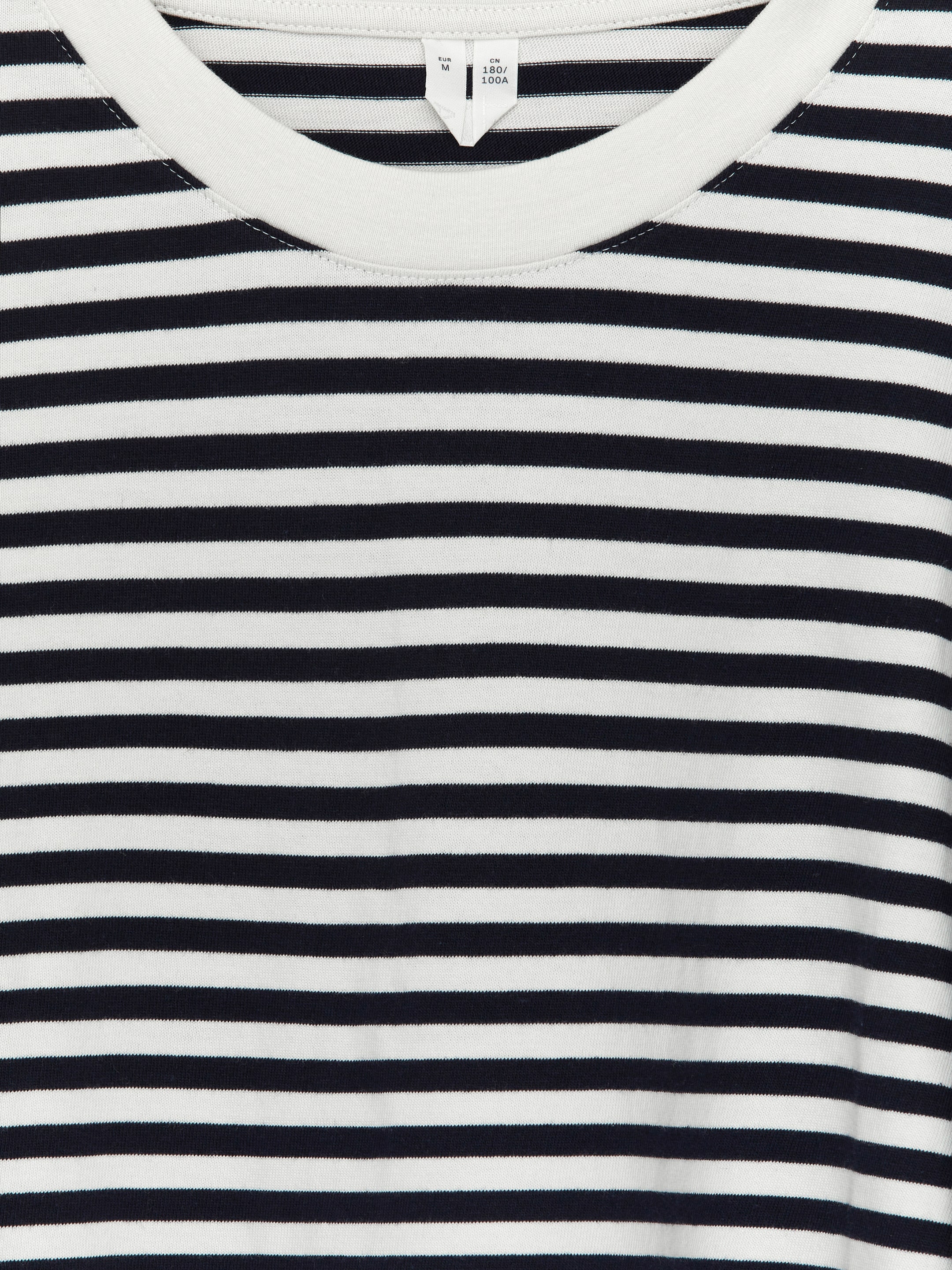 Striped T-Shirt - White/Blue - Loose fit - Men - StillMedia/DescriptiveDetail - 15